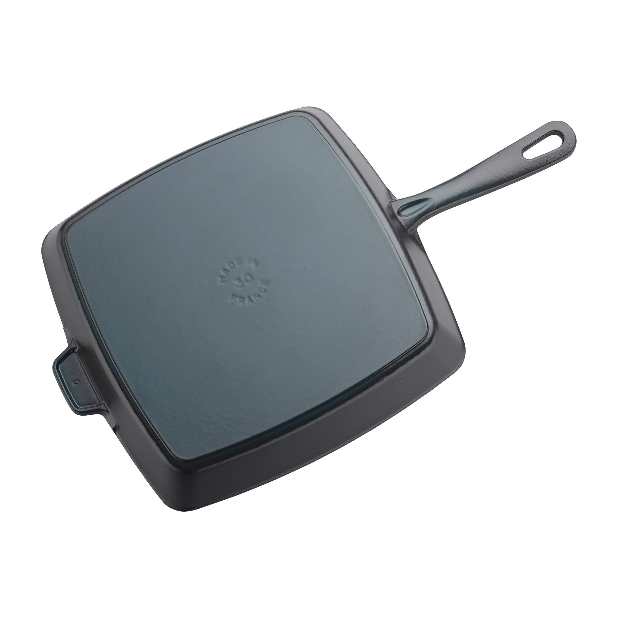 Staub 12-Inch Square Cast Iron Grill Pan - Matte Black, Made in France | Premium Heavy Duty Cookware for Steaks, Burgers & Vegetables | Indoor & Outdoor Cooking, BBQ, Camping, Stovetop & Oven Safe