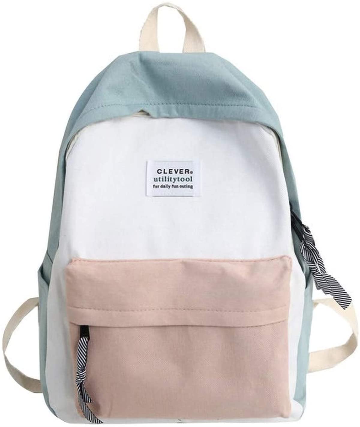 Stylish Sage Green Preppy Backpack for Women - Waterproof School Backpack, Lightweight Casual Daypack for College, Work & Travel | Perfect for Students, Commuters & Outdoor Adventures