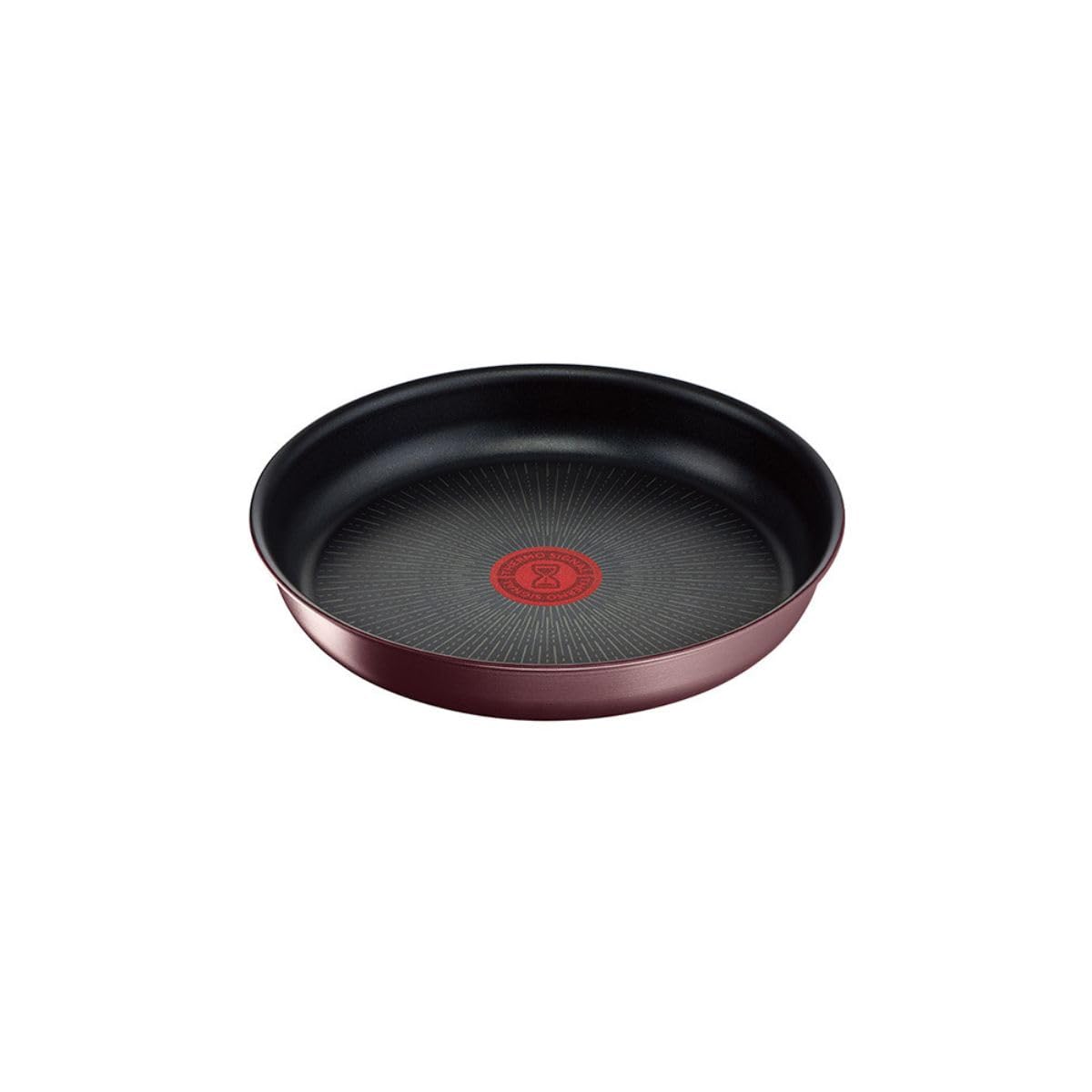 Tefal T-fal L38503 8.7-Inch Non-Stick Frying Pan with Removable Handle - IH & Gas Stove Compatible, Heat Indicator, Maroon Brown - Perfect for Omelets, Pancakes & Sauteing