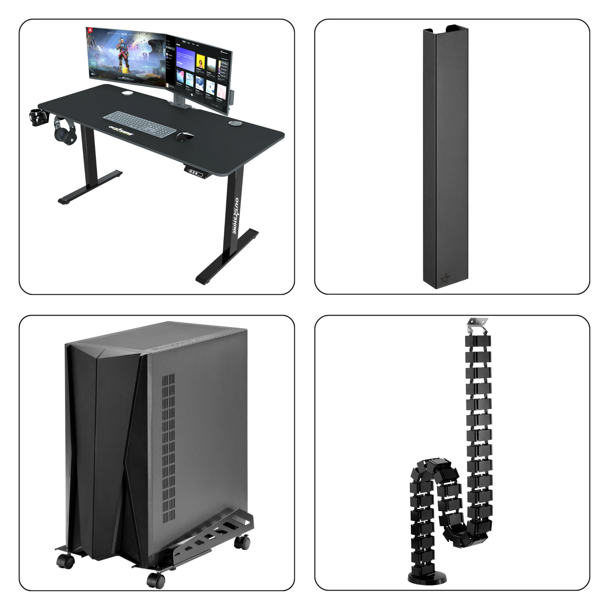 Hover Sit Stand Pro Bundle - Adjustable Height Standing Desk Converter for Home & Office - Ergonomic Workstation Solution for Laptop & Computer Users - Perfect for Remote Work, Gaming & Study Setup