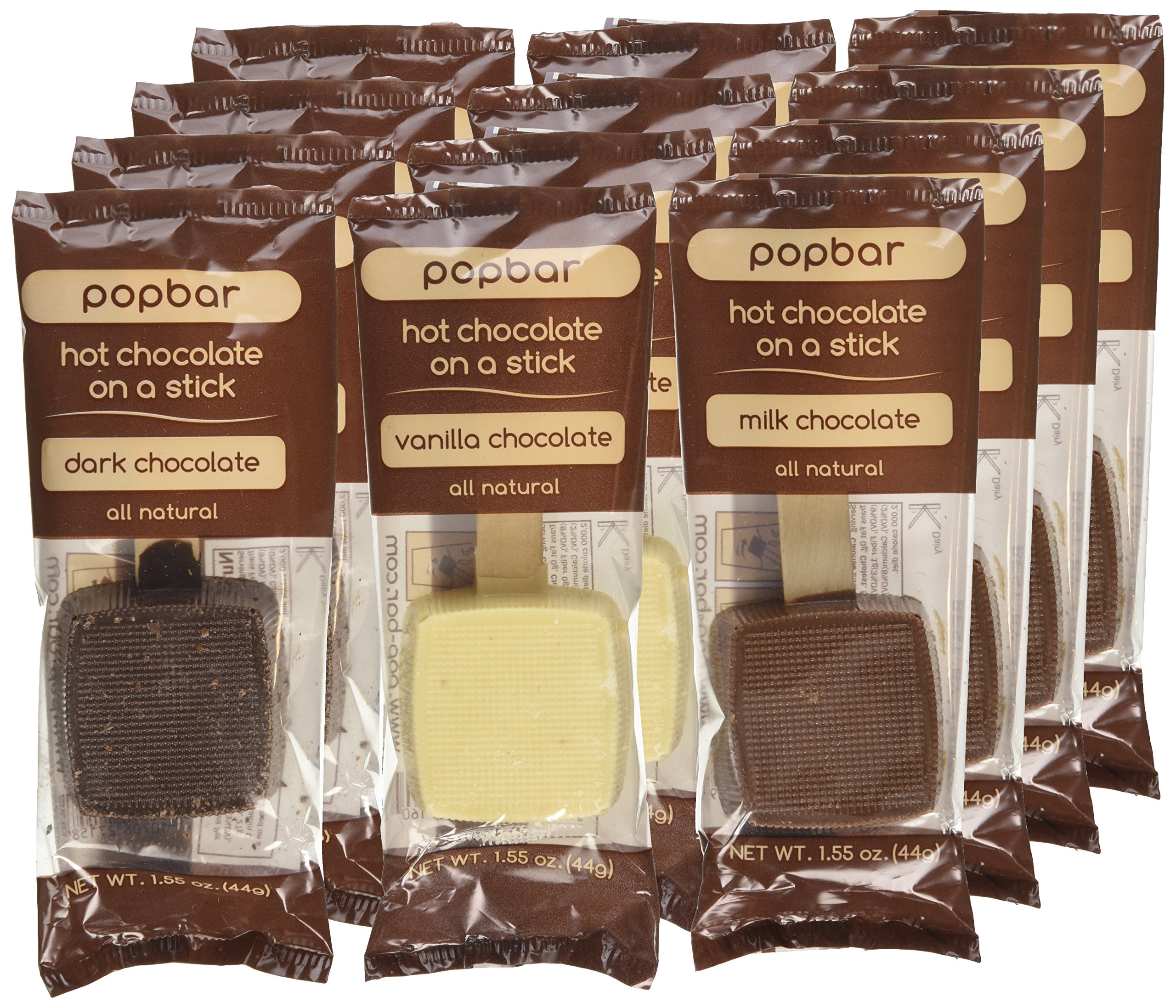 Premium Hot Chocolate Sticks Variety Pack - 12 Count (4 Dark, 4 Milk, 4 Vanilla White) | Gourmet Cocoa Stirrers for Coffee & Hot Chocolate | Perfect Holiday Gift for Christmas, Hanukkah, Birthdays & Cocoa Lovers | Great for Cozy Nights, Office Treats & Winter Warmth