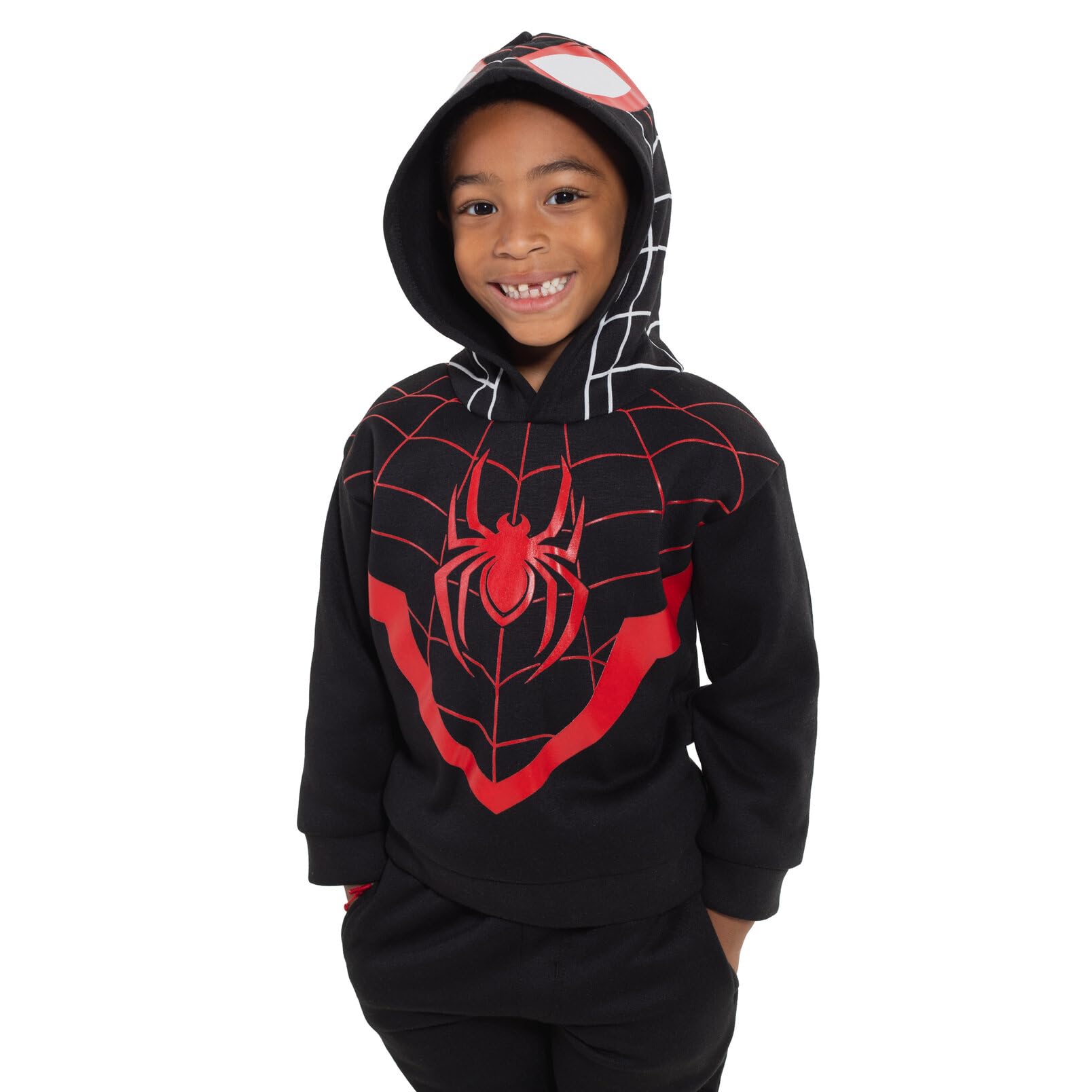 Marvel Spider-Man Avengers Fleece Cosplay Pullover Hoodie & Jogger Pants Set for Kids (2T-20) - Superhero Costume for Halloween, Cosplay & Everyday Wear