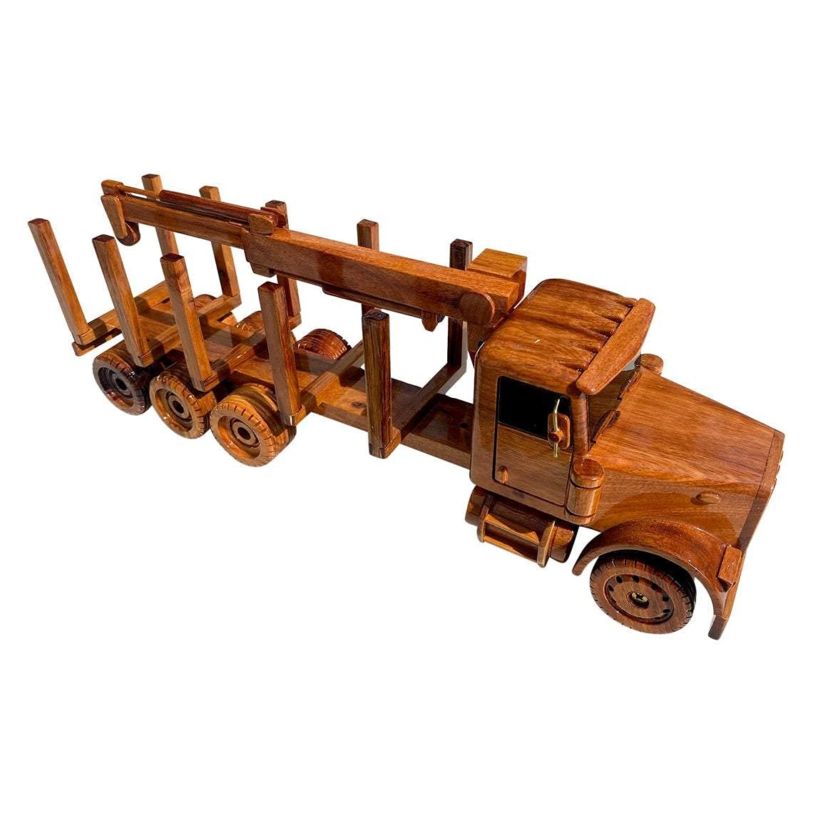 Premium Mahogany Wood Desktop Aircraft Model - Handcrafted Log Carrier Combo for Aviation Enthusiasts | Perfect for Office Decor, Home Display & Gift Giving