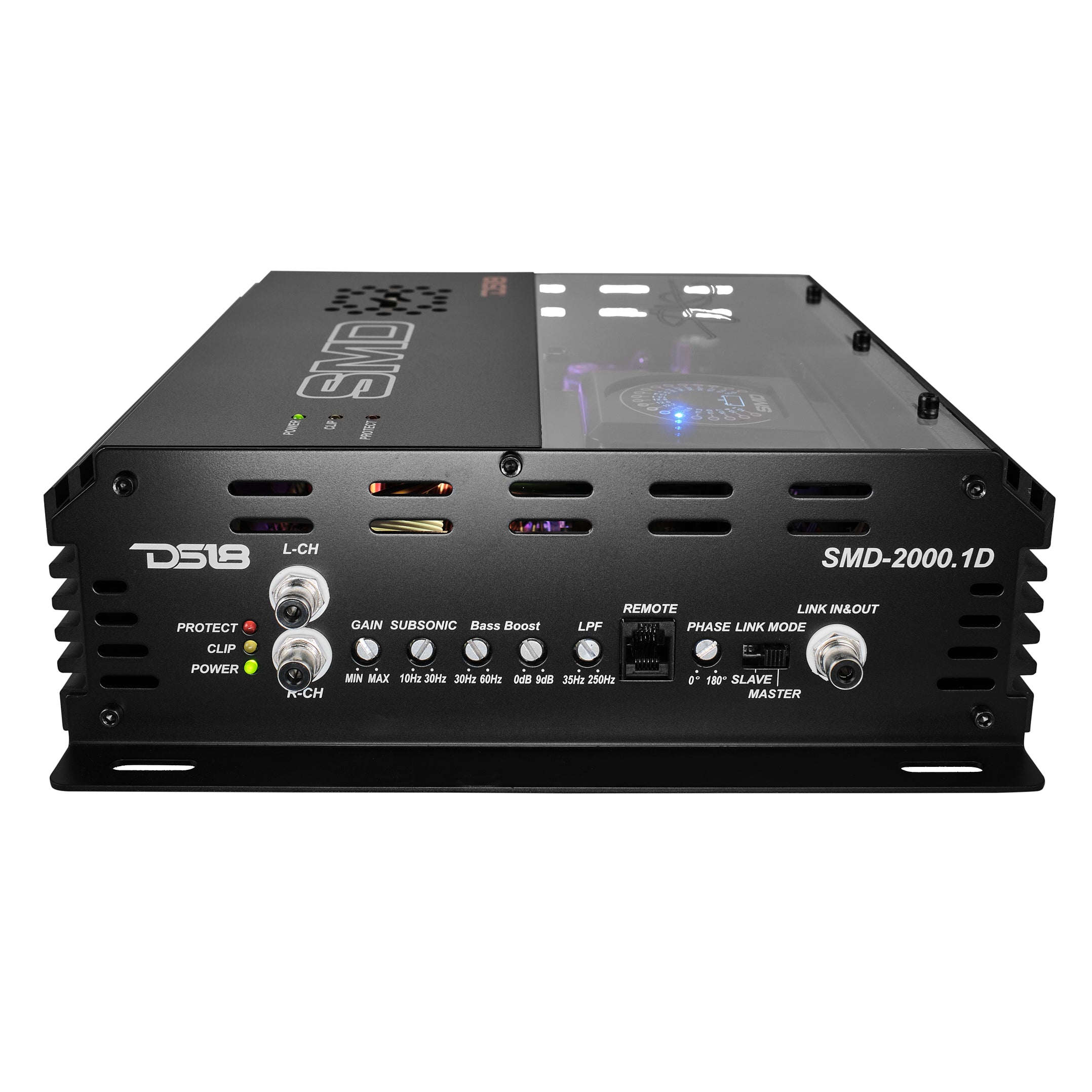 Steve Meade Designs SMD Monoblock Amplifier 2000W RMS at 1 Ohm - VM1 Voltmeter & Digital LED Lights for Car Audio System Upgrade | High Power Bass Boost for Subwoofers in Trucks, SUVs and Custom Vehicles