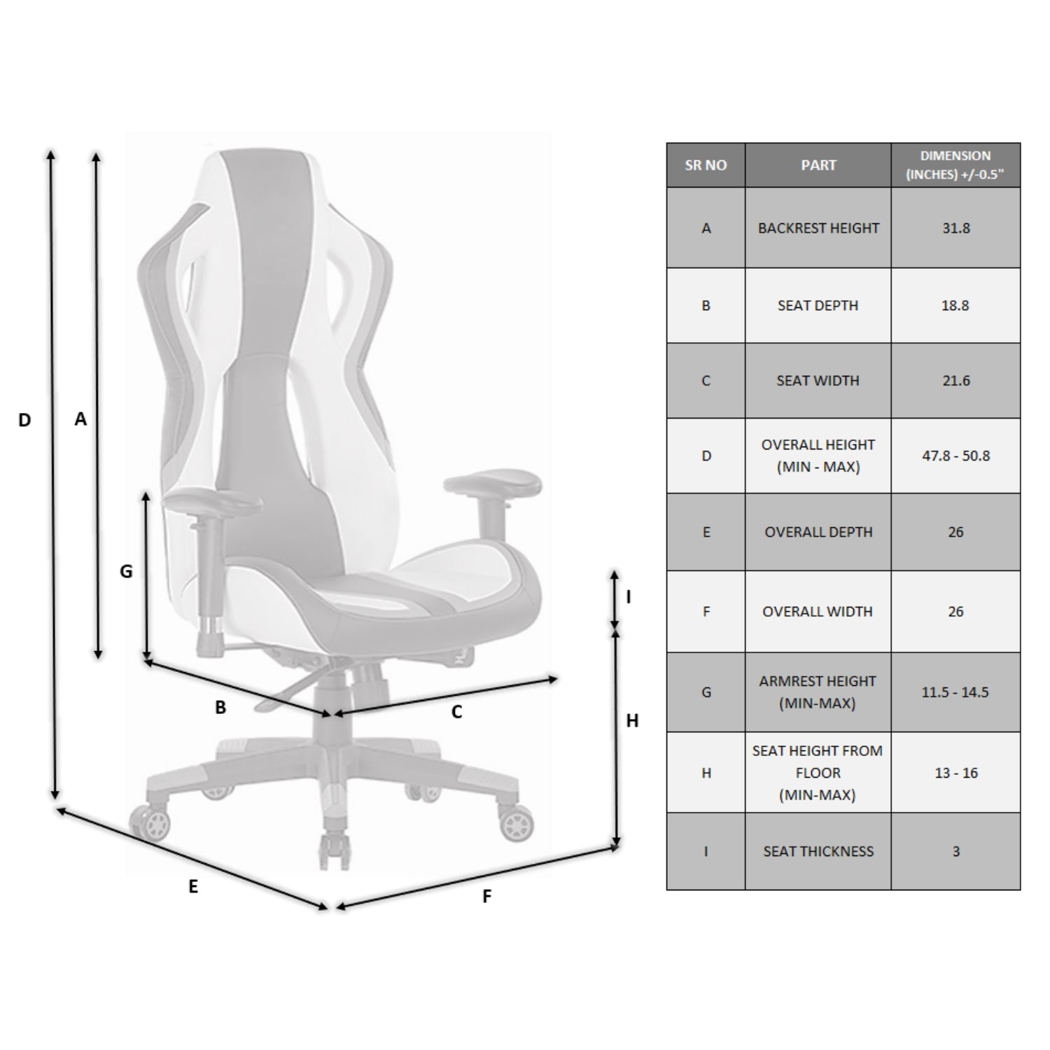 TITAN X SERIES 2031 Ergonomic Gaming Chair - Black, Orange & White Options - High Back Racing Style Computer Chair for PC & Console Gamers - Perfect for Esports, Streaming & Home Office Setup