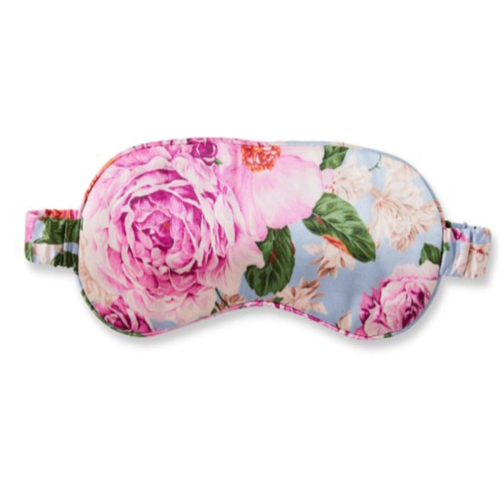 Luxury Peony Silk Sleep Mask for Women - Soft & Breathable Eye Cover for Sleeping, Travel & Relaxation - Perfect for Nighttime, Naps & Meditation