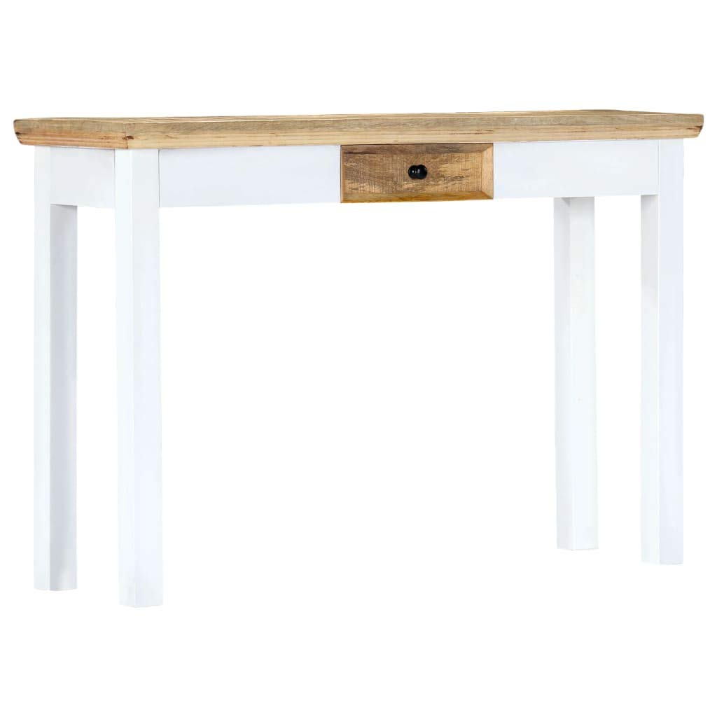 Rustic Console Sofa Table with Drawer - Solid Wood End Table, Computer Desk & Coffee Snack Table for Living Room, Hallway or Home Office - Perfect for Small Spaces, TV Stand & Entryway Decor