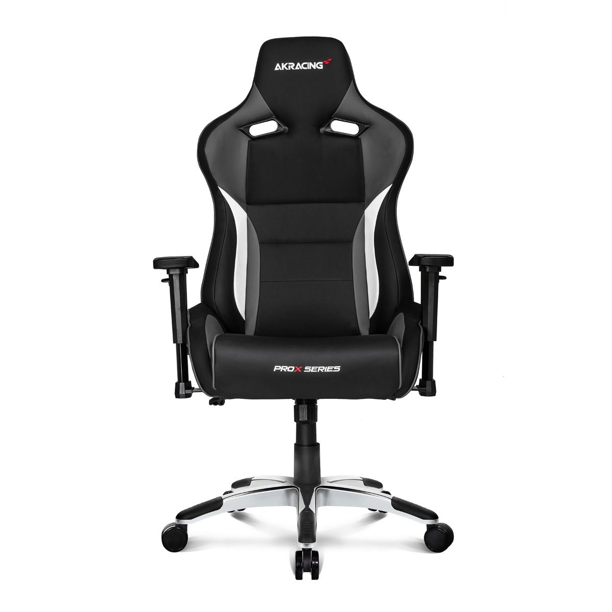 AKRACING ProX Ergonomic Gaming Chair with Lumbar Support - Adjustable Height & Reclining Backrest - Grey - Perfect for PC, Console & Office Gaming Setup
