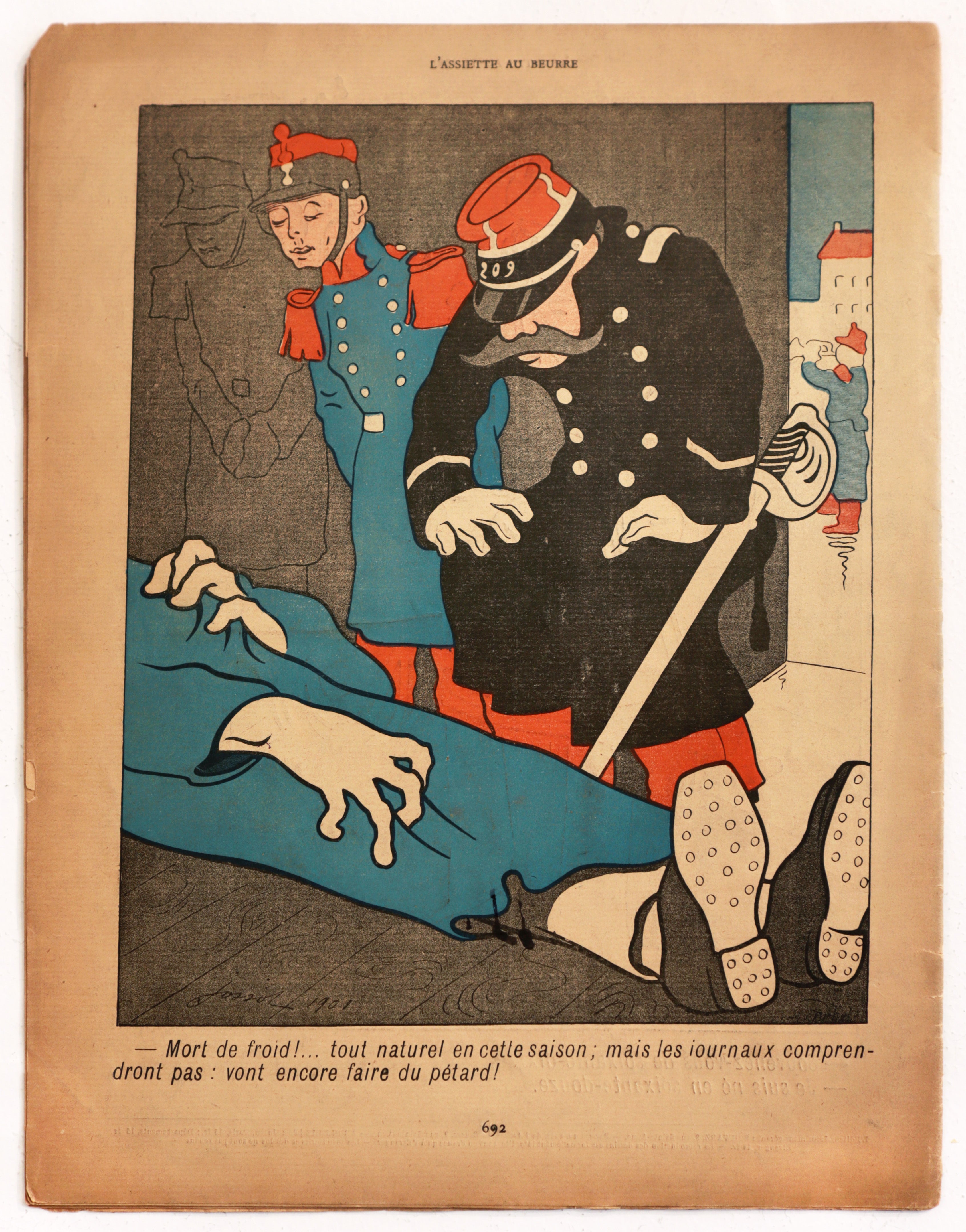 1902 & 1906 L'Assiette au Beurre Rare French Satirical Booklets - Issues No.43 & No.289 - Vintage Collectibles for History Buffs & Art Enthusiasts