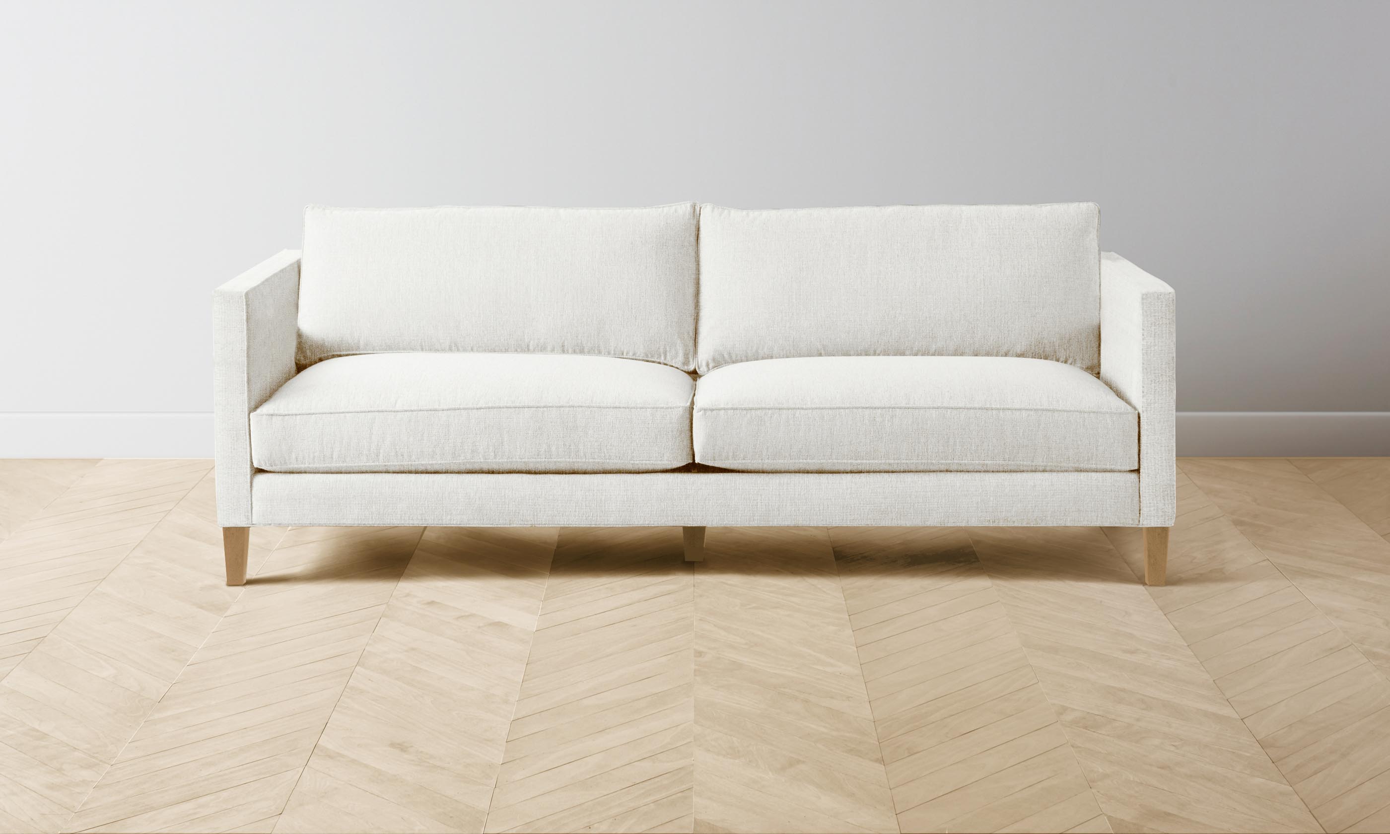 Crosby Performance Tweed Sofa in Salt Color – Stylish and Durable for Living Room, Lounge, or Office