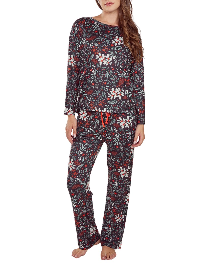 Holly Women's Long Sleeve Tops & Pants Lounge Set - Soft Casual Outfit for Home, Yoga, and Travel