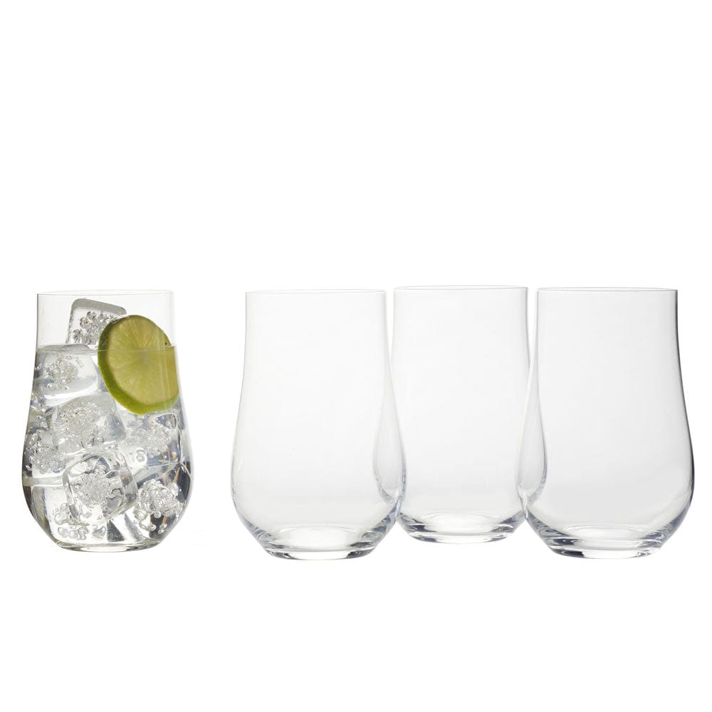 Grace Set of 4 Elegant Highball Glasses - 16oz Crystal Clear Drinking Glasses for Cocktails, Iced Tea & Beverages - Perfect for Home Bar, Parties & Gifts
