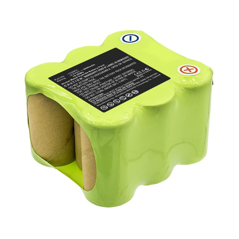 Synergy Digital Replacement Vacuum Cleaner Battery for Shark 1028FK - 9.6V 2000mAh Ni-MH Battery Pack - Perfect for Shark Cordless Vacuums at Home & Office Cleaning
