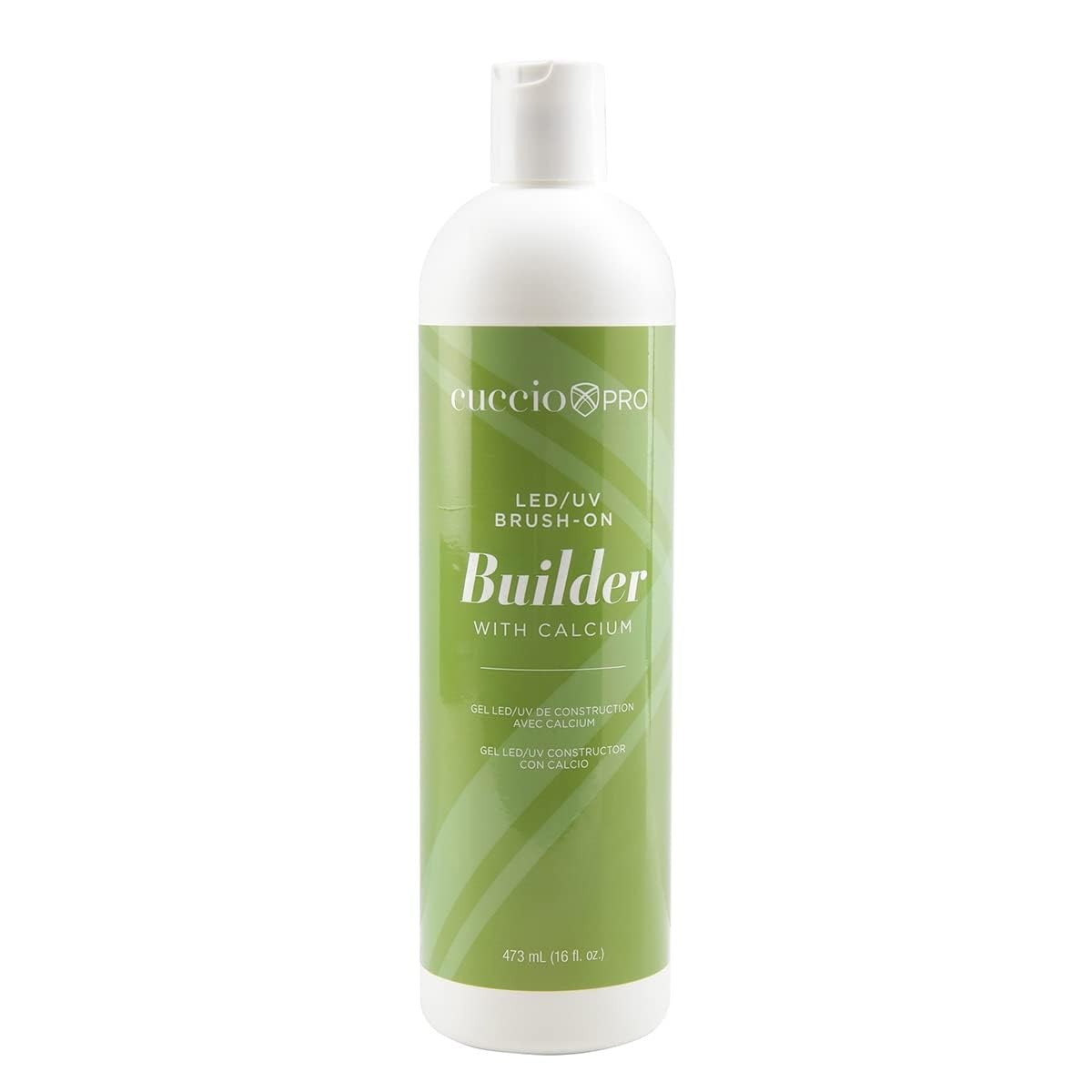 Uccio Pro Brush-On Builder Gel with Calcium – LED & UV Self-Leveling Nail Gel – Strong Soak-Off Hard Gel for Salon & Home Use – Chip-Resistant Clear Finish – 16 oz – Perfect for Nail Extensions, Overlays & Strengthening Weak Nails