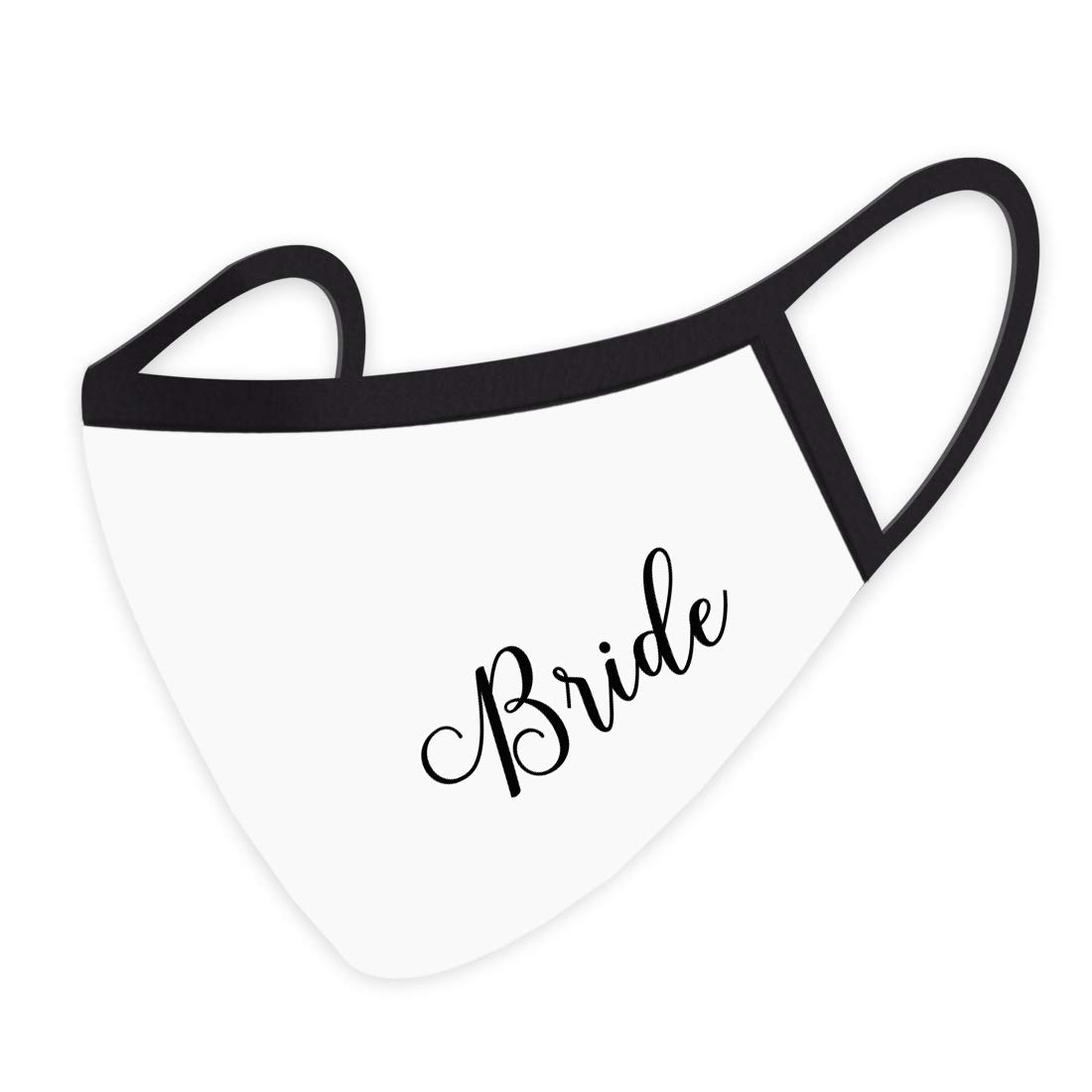 Andaz Press Wedding Face Mask for Bride - Washable & Reusable Cloth Mask with PM2.5 Filter - Breathable Bridal Mask for Wedding Ceremony, Bridal Shower & Honeymoon Travel - 1 Pack