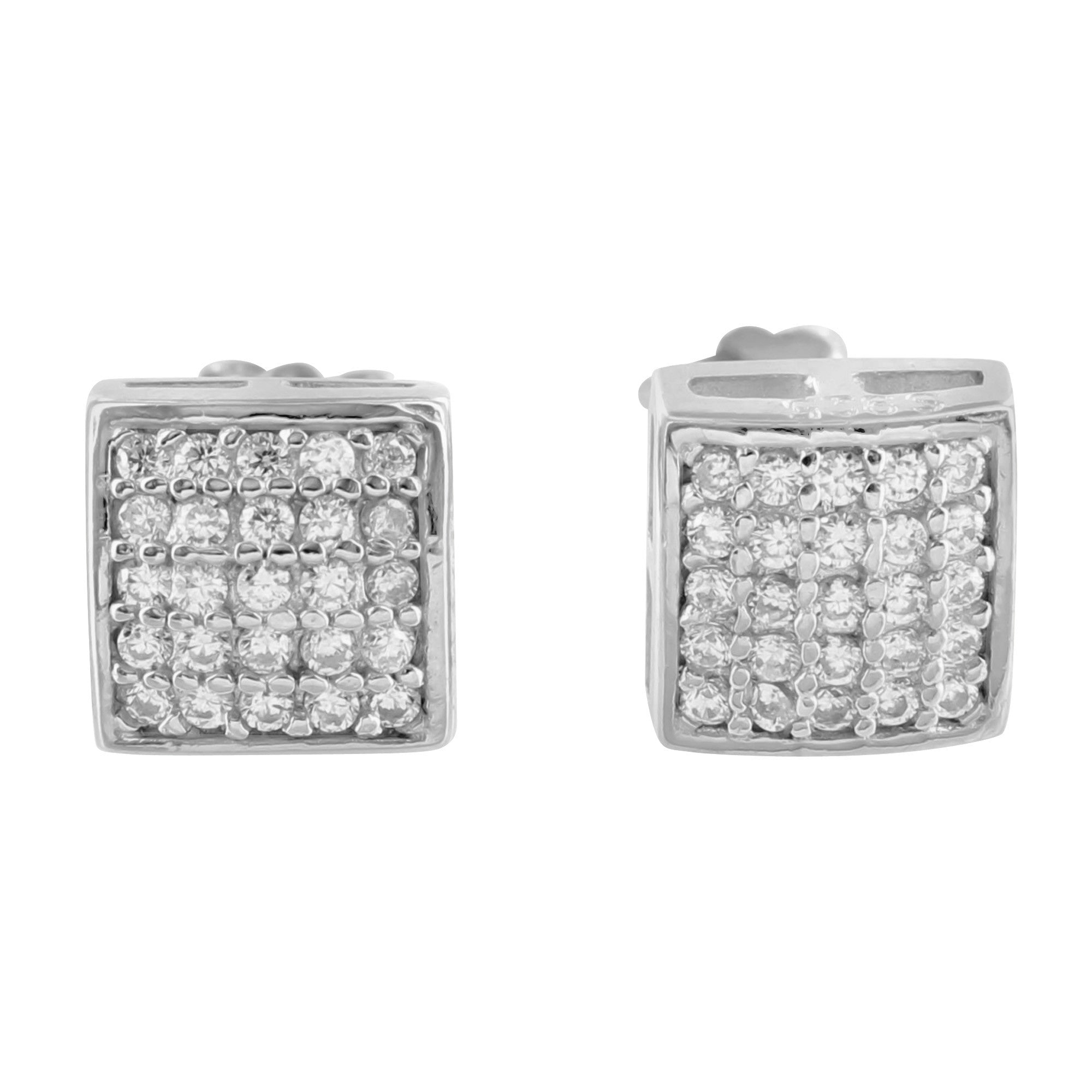 925 Sterling Silver White Gold Plated Cubic Zirconia Stud Earrings for Women - Elegant Gift for Birthday, Anniversary & Special Occasions