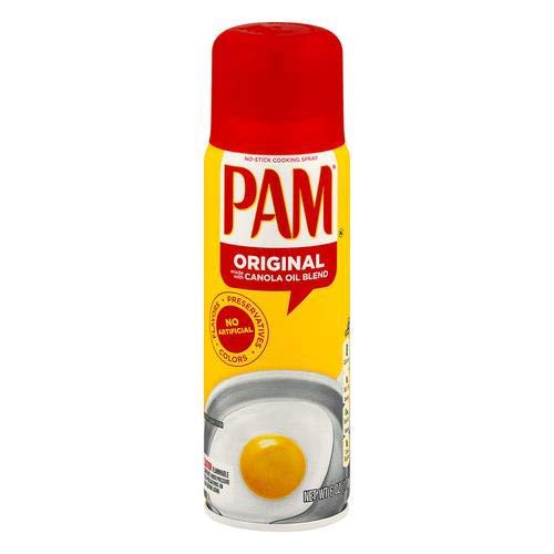 PAM Original No-Stick Cooking Spray - 6OZ Can (Pack of 24) | Non-GMO, Gluten-Free | Perfect for Baking, Grilling & Frying | Healthy Food Prep & Kitchen Essentials