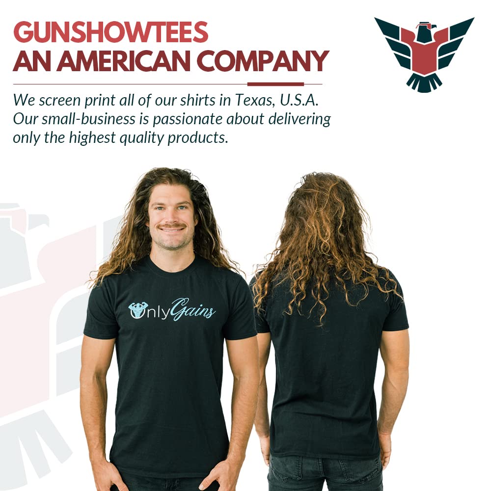 Only Gains Funny Gym Workout T-Shirt for Men - Perfect Fitness Gift for Bodybuilders & Weightlifters - Great for Gym, Training & Bodybuilding Motivation