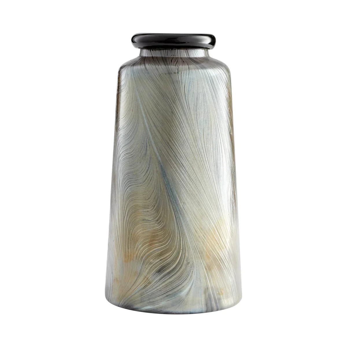Cyan Design 10451 Cypress Glass Vase - Modern Home Decor in Damascus Grey - Perfect for Centerpieces, Wedding Decor & Living Room Accents (Open Box)