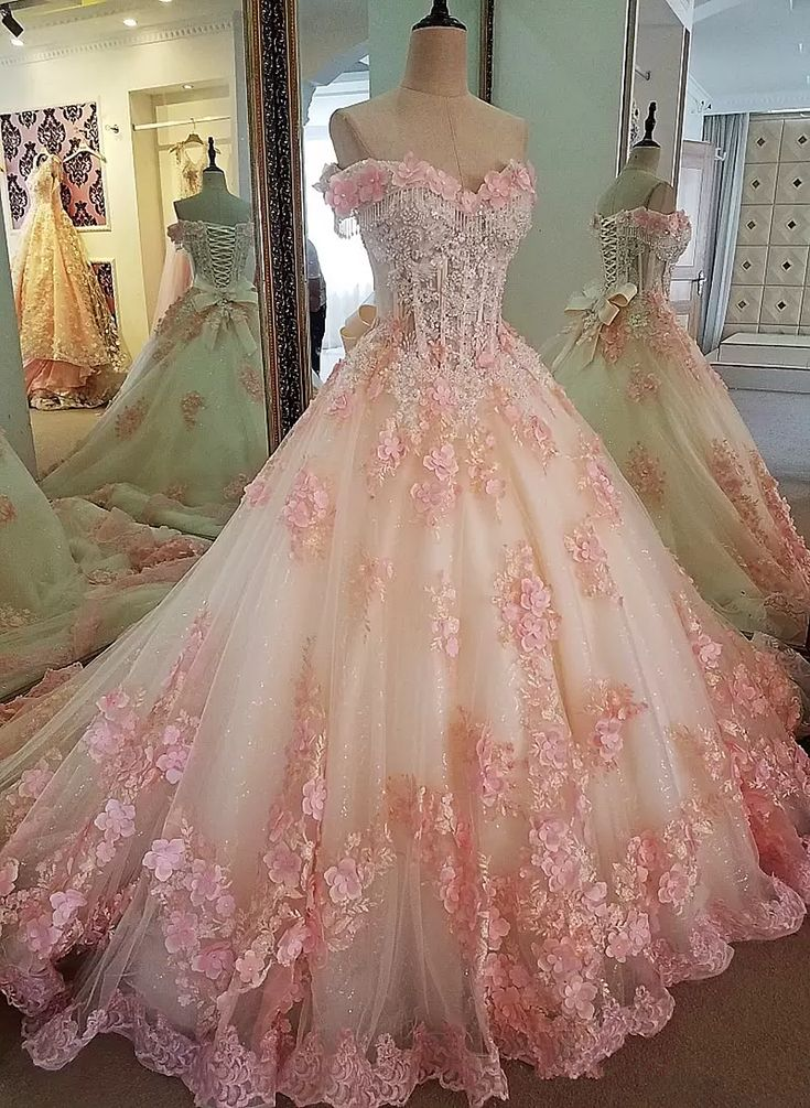 Sweet 16 Ball Gown Off Shoulder Tulle Dress J5190 - Elegant Formal Gown for Quinceañera, Prom, Homecoming & Special Occasions