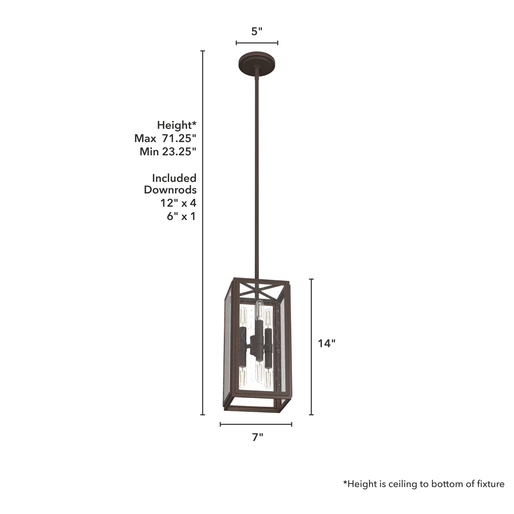 Hunter Fan Company 19975 Felippe Pendant Light - Modern Onyx Bengal Glass Shade with Brushed Nickel Finish | Perfect for Kitchen Island, Dining Room, and Entryway Lighting