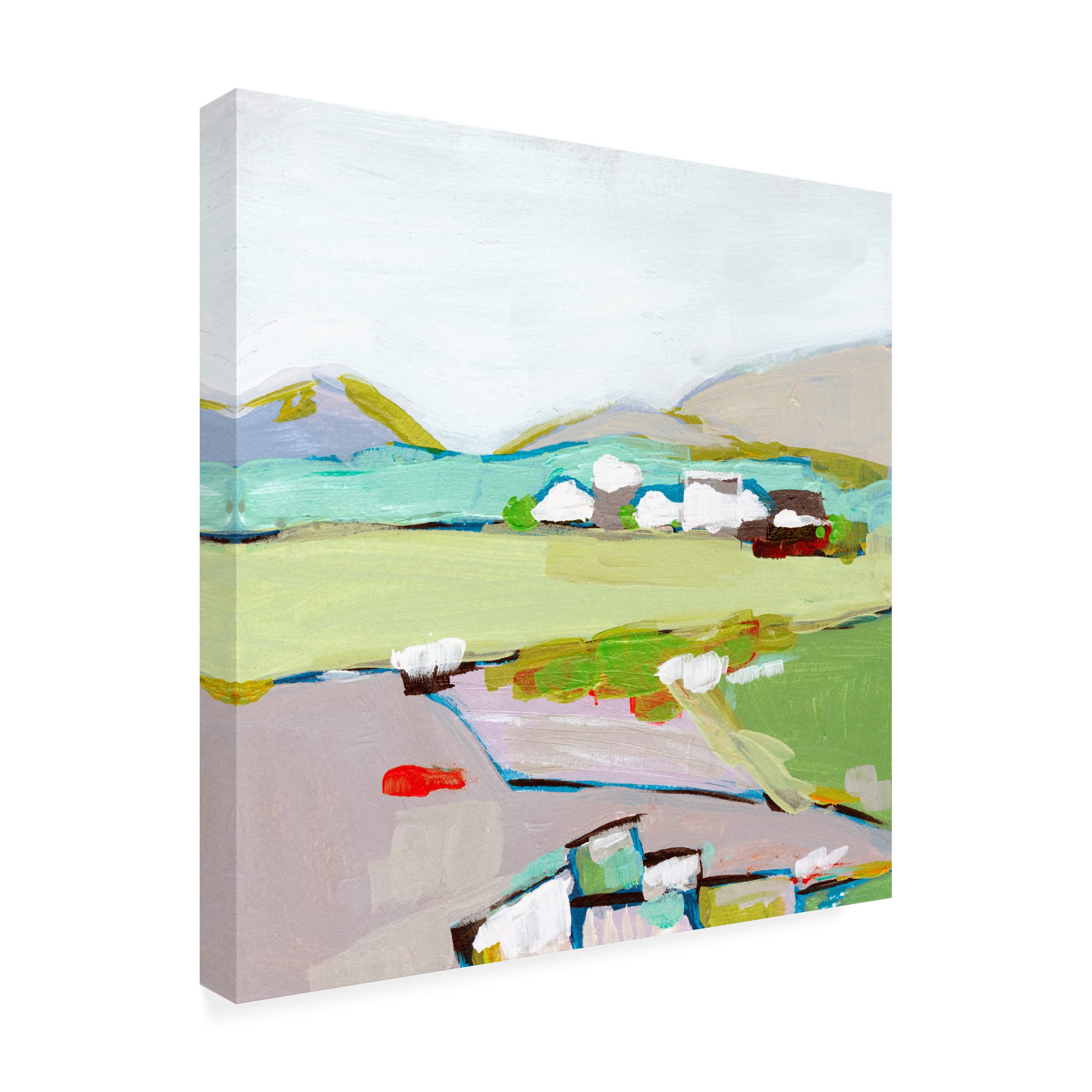 Trademark Fine Art 'Mountain Village I' Canvas Wall Art Print by Melissa Wang - Perfect for Living Room, Bedroom & Office Decor