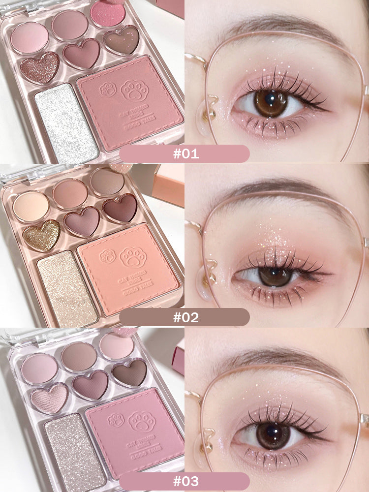 GOGOTALES Sweetheart Blush & Eyeshadow Palette - 12 Color Matte & Shimmer Makeup Set for Day & Night Looks | Perfect for Date Night, Party & Special Occasions