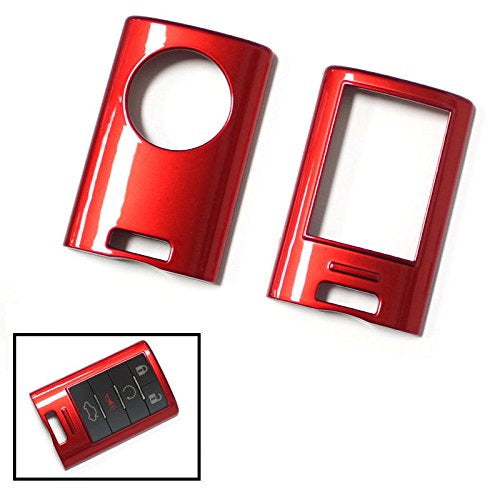 Premium Glossy Red Smart Key Fob Shell Replacement for Cadillac ATS CTS XTS Escalade - Perfect Fit, Durable Protection for Your Car Remote Key (Ideal for Everyday Use & Car Enthusiasts)