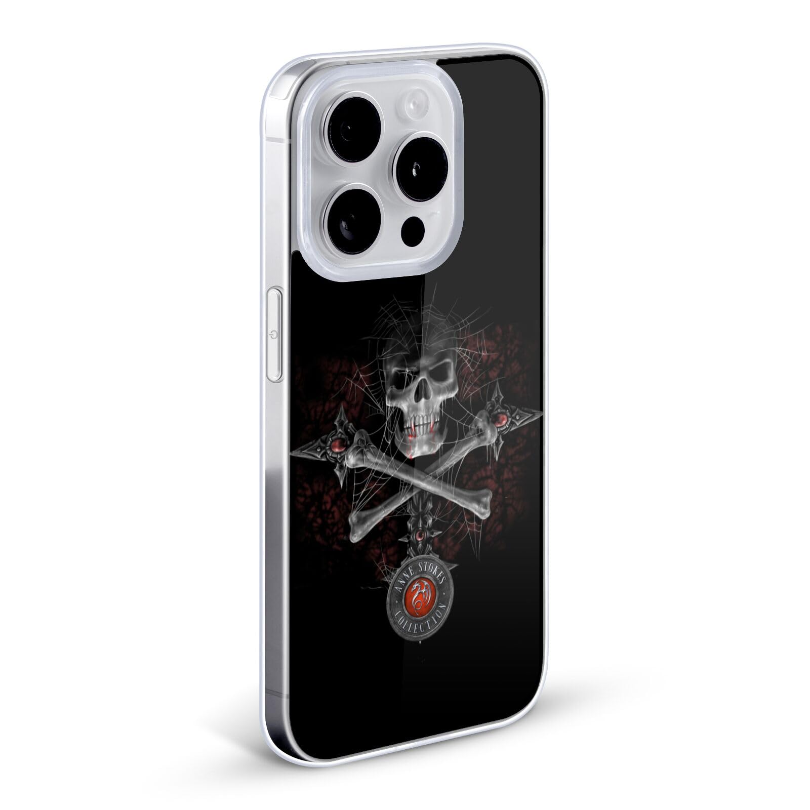 Officially Licensed Anne Stokes Gothic Skull Tribal Soft Gel Case for Apple iPhone 11 Pro Max - Stylish Protective Phone Cover for Gothic Lovers, Perfect for Daily Use, Parties & Halloween Events