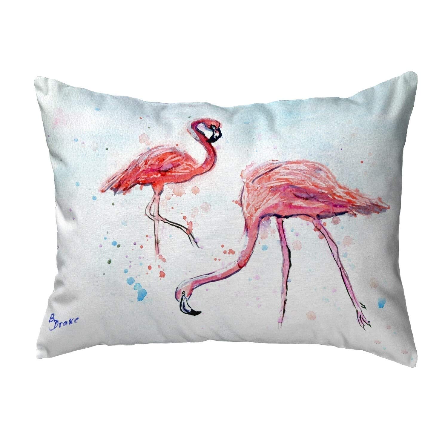 Betsy Drake KS643 Decorative Throw Pillow 11x14 Inches - Soft Multi-Color Cushion for Sofa, Bed, Living Room & Home Decor