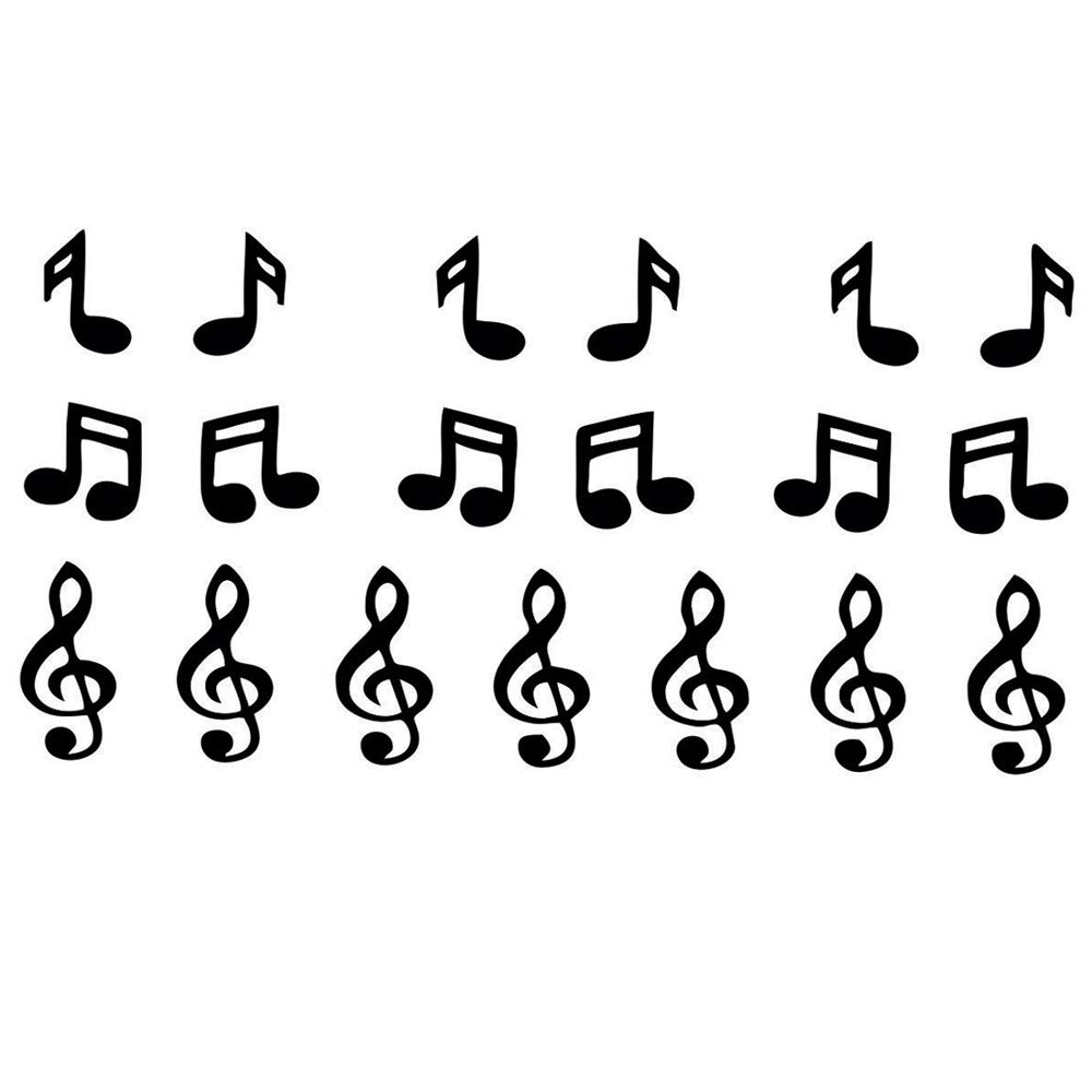 Voorkoms® Music Symbol Temporary Tattoos - Waterproof Fake Tattoos for Men & Women - Perfect for Concerts, Music Festivals, and Parties