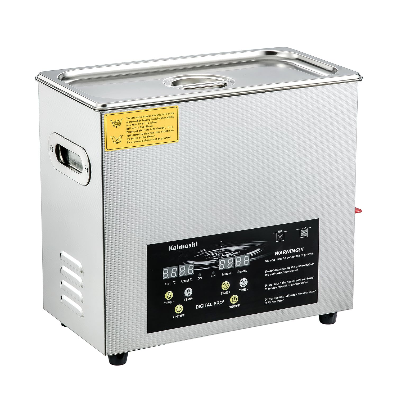 6.5L Ultrasonic Cleaner with Digital Timer & Heater - Stainless Steel Cleaning Machine for Carburetor Parts, Jewelry, Glasses & Dental Tools | Professional Home & Workshop Use