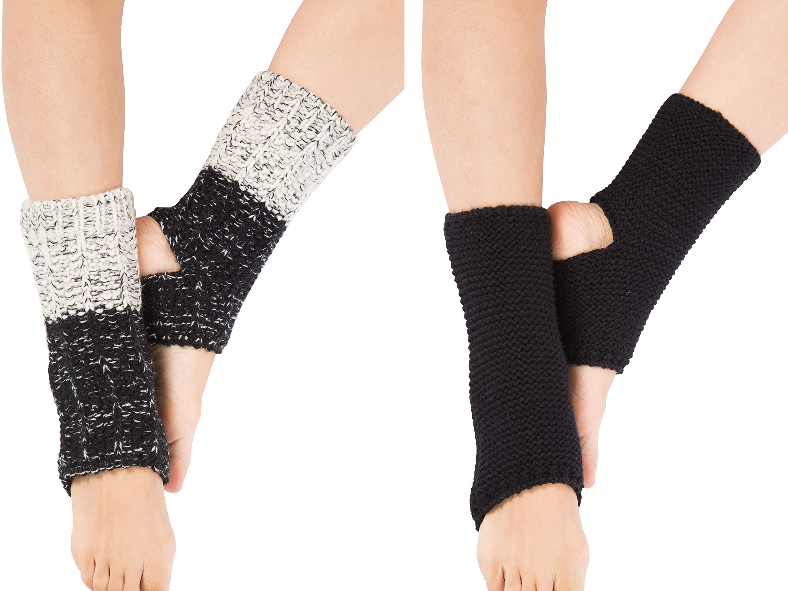 Women's Knit Stirrup Leg Warmers & Boot Cuffs - Soft Stretchy Dance Socks for Yoga, Ballet, Workouts & Winter Fashion - Perfect for Dance Class, Sports & Cold Weather Layering