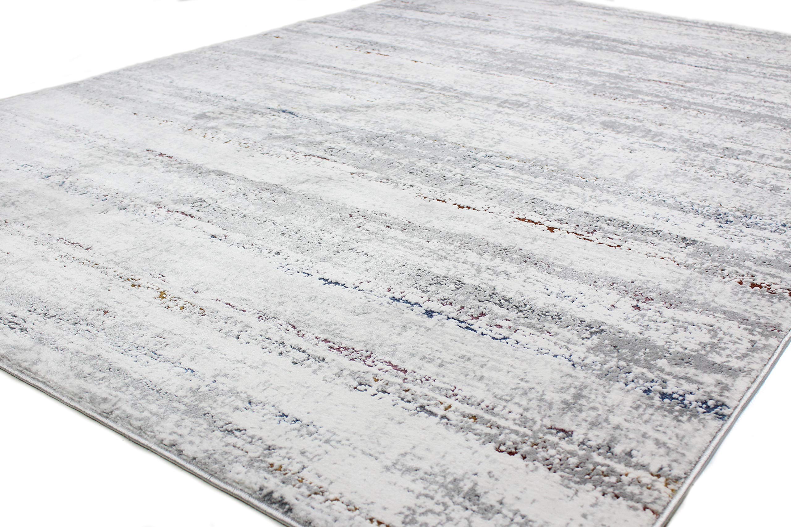 Luxury Bashian Collection Area Rug - 8.6' x 11.6' Power Loom Polyester Runner Rug for Entryway, Living Room, Bedroom - Soft Ivory Home Decor Carpet - Perfect for Modern Housewarming Gifts & Cozy Interior Design