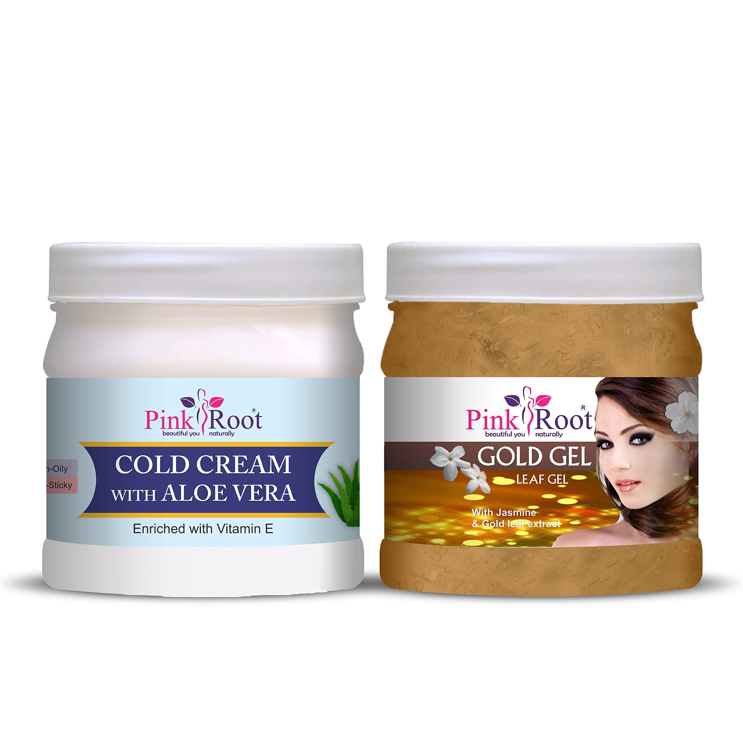 **Pink Root Gold Hair Gel 500g with Aloe Vera Cold Cream 500g – Natural Hair Growth & Scalp Care for Men & Women – Perfect for Daily Styling & Moisturizing**