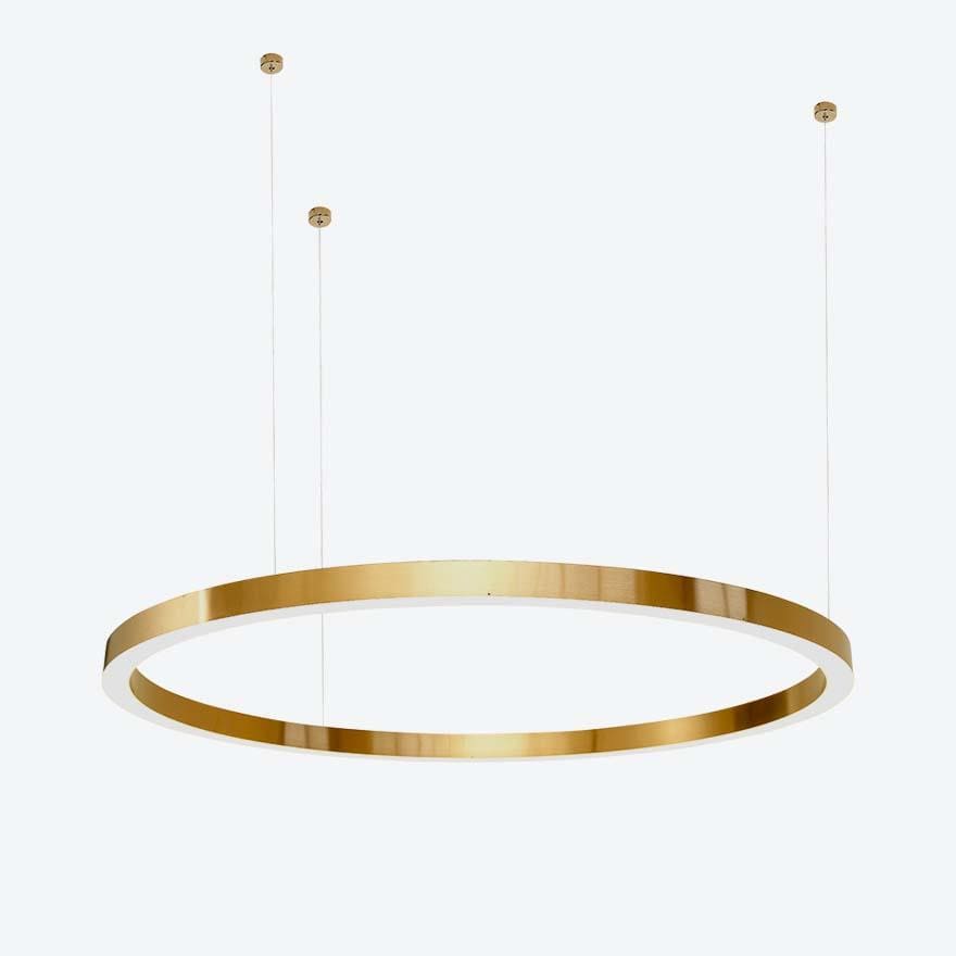 Custom 40x50 Hoop LED Pendant Light - Modern Minimalist Ceiling Fixture for Dining Room, Bedroom or Living Room Decor