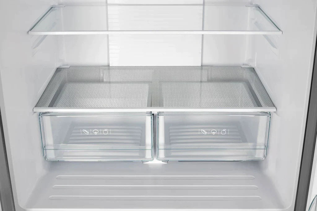 FORNO 31 Inch 17.5 cu ft Stainless Steel French Door Refrigerator with Ice Maker - Energy Efficient, Spacious Freezer & Adjustable Shelves - Perfect for Modern Kitchens & Large Families (Model: FFFFD1974 31SB)