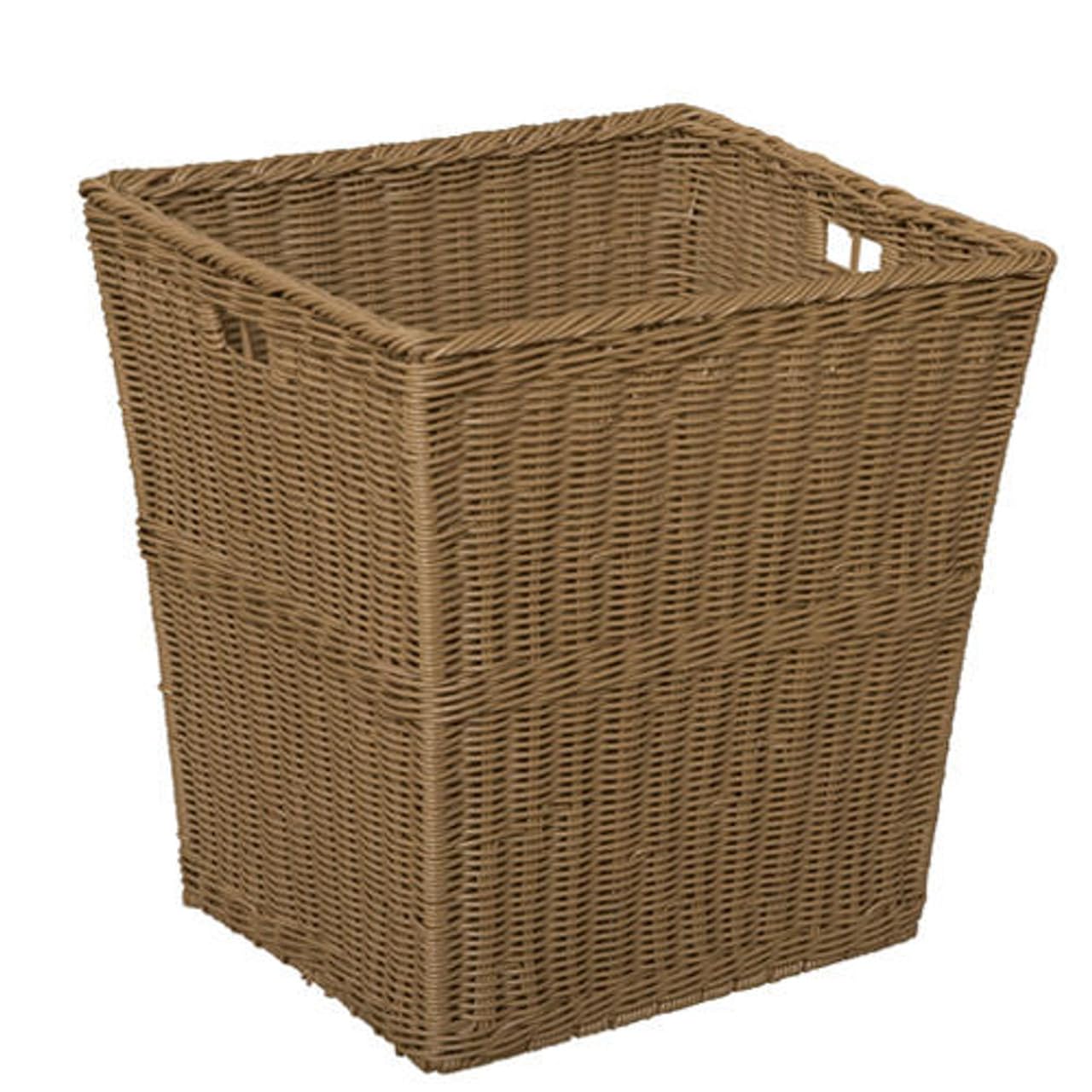 Wooden Storage Baskets Set of 4 - Large Woven Baskets for Home Organization, Nursery, Laundry Room & Closet Storage - Natural Wooden Baskets for Shelves, Toys & Blankets