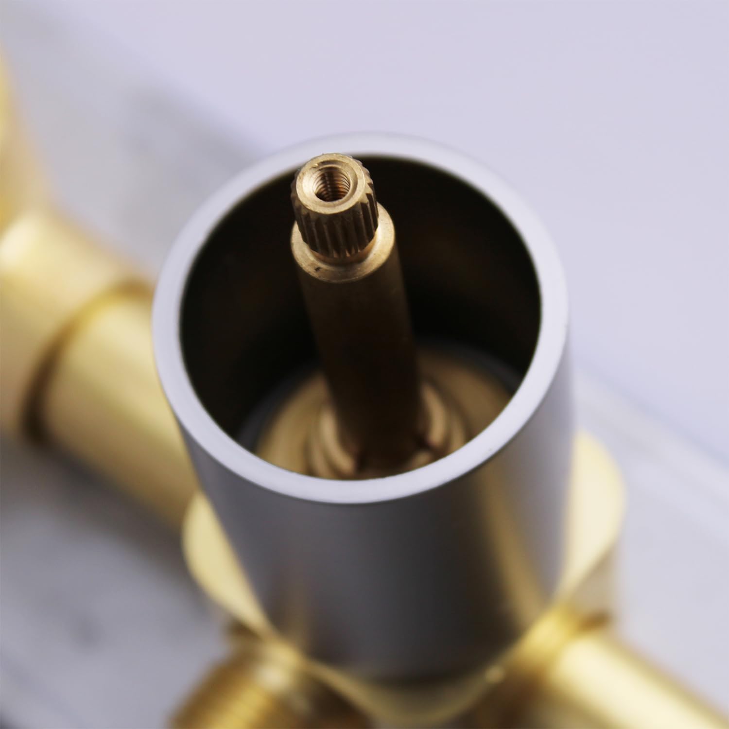 Pressure Balanced Shower Diverter Valve - 2 Way Solid Brass Digital Display Mixer Valve for Bathtub & Shower - Brushed Nickel Finish - Perfect for Bathroom Renovation & Modern Plumbing Upgrades