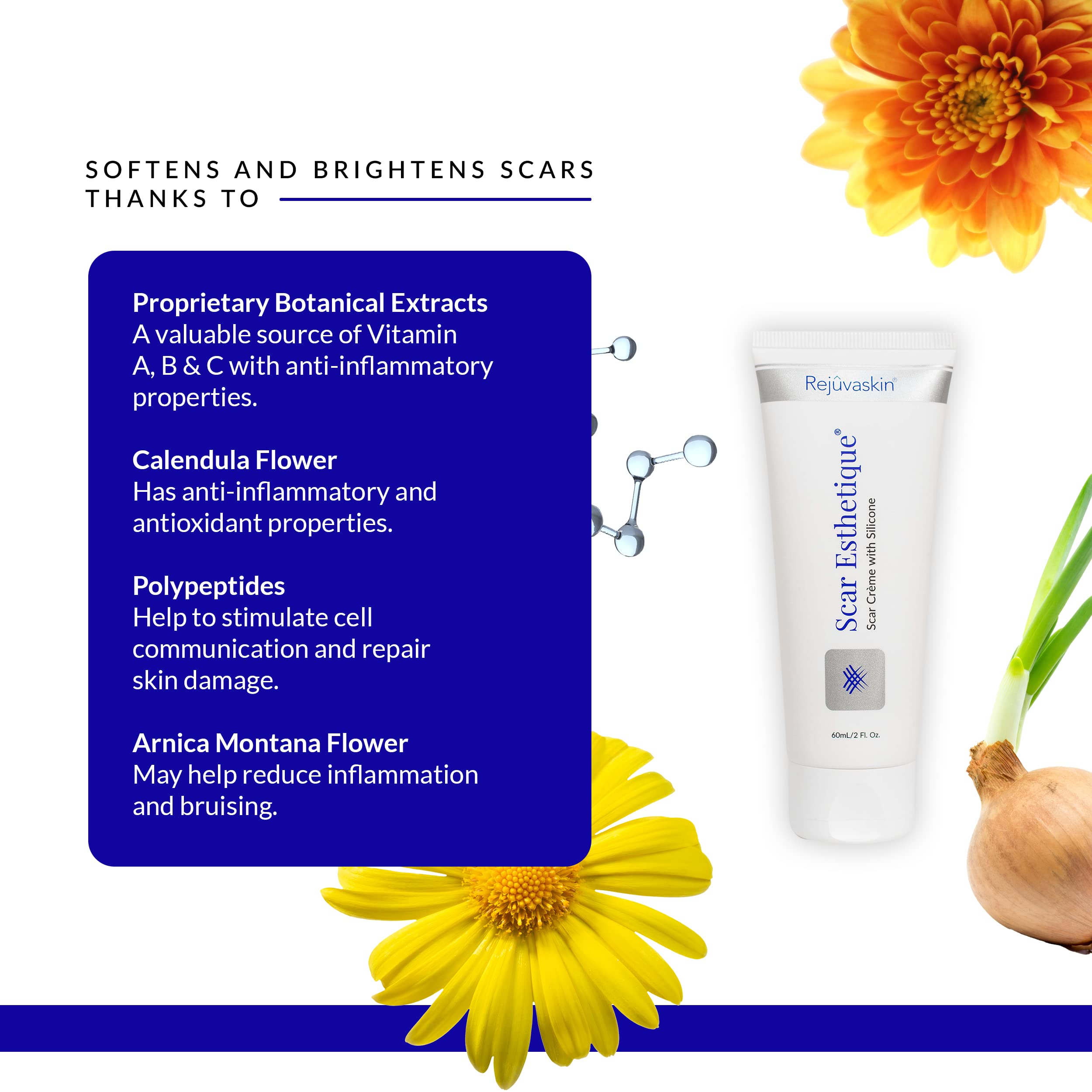 Rejuvaskin Scar Esthetique Scar Cream with Silicone - Reduces Surgical Scars, Burns, Stretch Marks, Keloids & Acne Scars - 30ml - Post-Surgery Recovery & Skin Care Treatment for Smooth & Healthy Skin