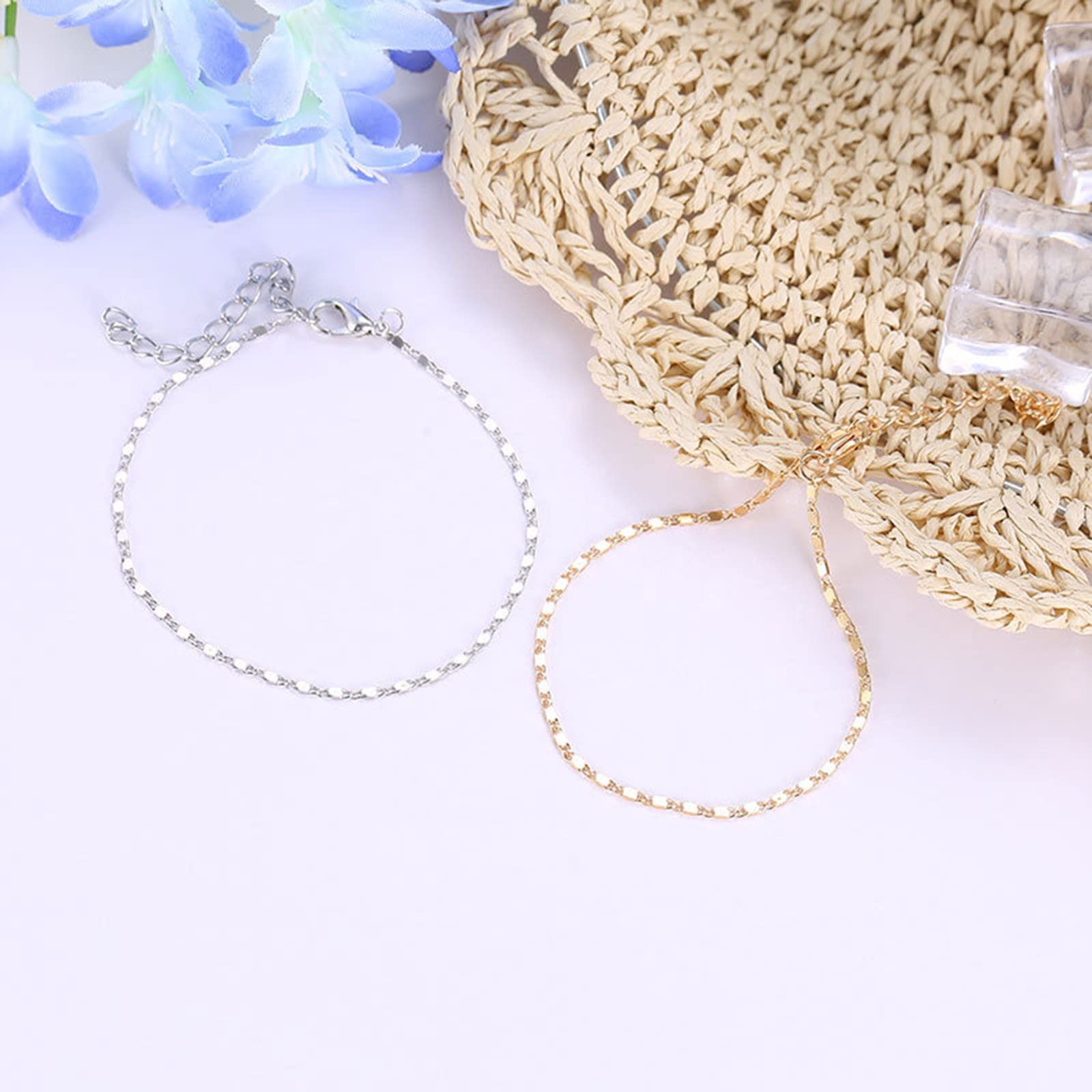 Trendy Women's Metal Chain Anklet for Beach & Summer Outfits