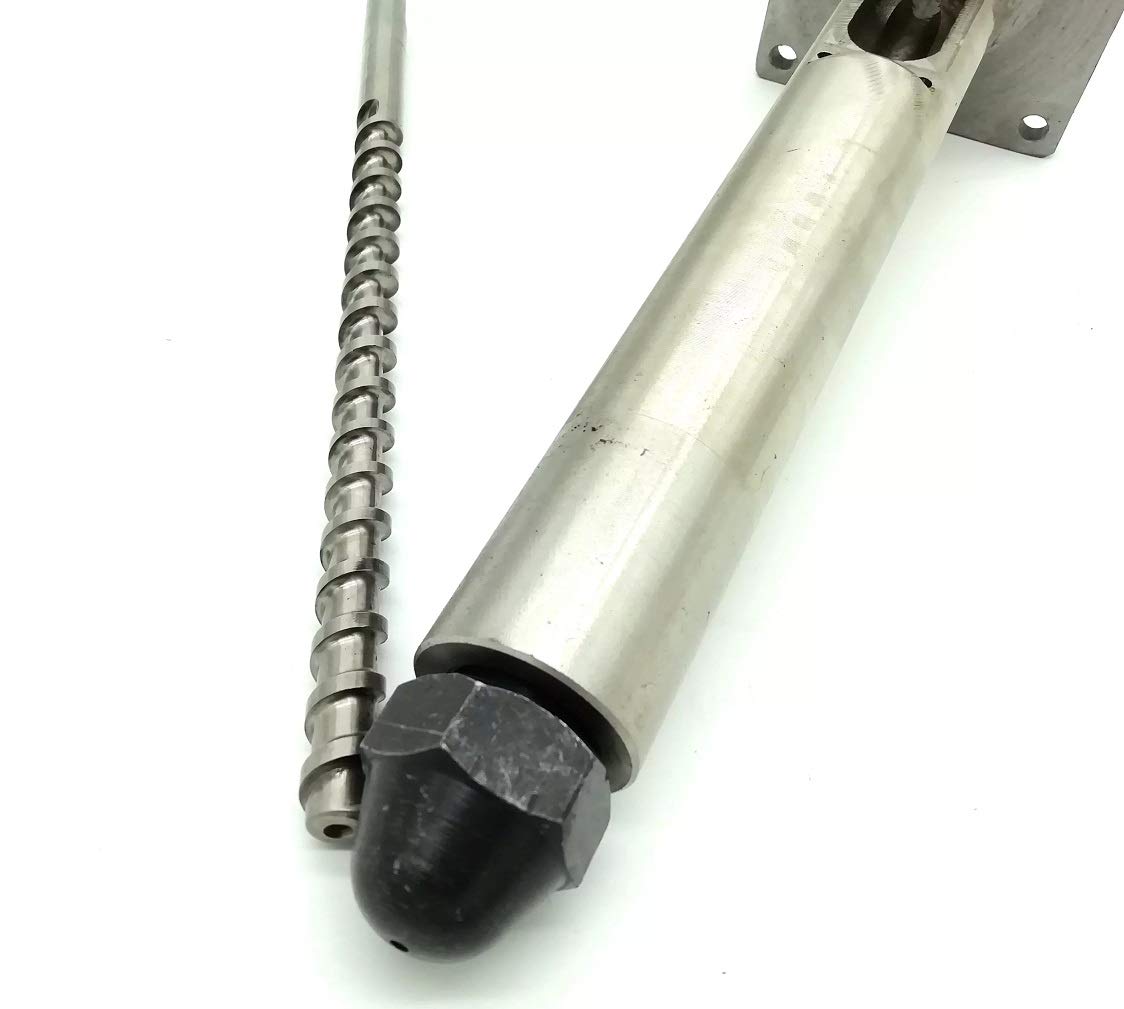 RD ROBOTDIGG 12mm Pellet Extruder Screw & Barrel Kit with 1.75mm Nozzle - Compatible with 3D Printers - Perfect for DIY 3D Printing, Plastic Recycling & Prototyping Projects