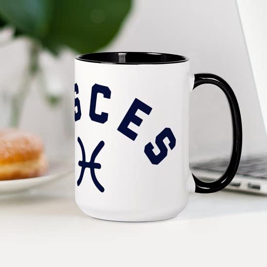 Pisces Zodiac Sign 15 oz Ceramic Coffee Mug - 444 ml Large Capacity, Perfect for Tea, Hot Chocolate & Morning Brew - Ideal for Home, Office & Gifts for Astrology Lovers
