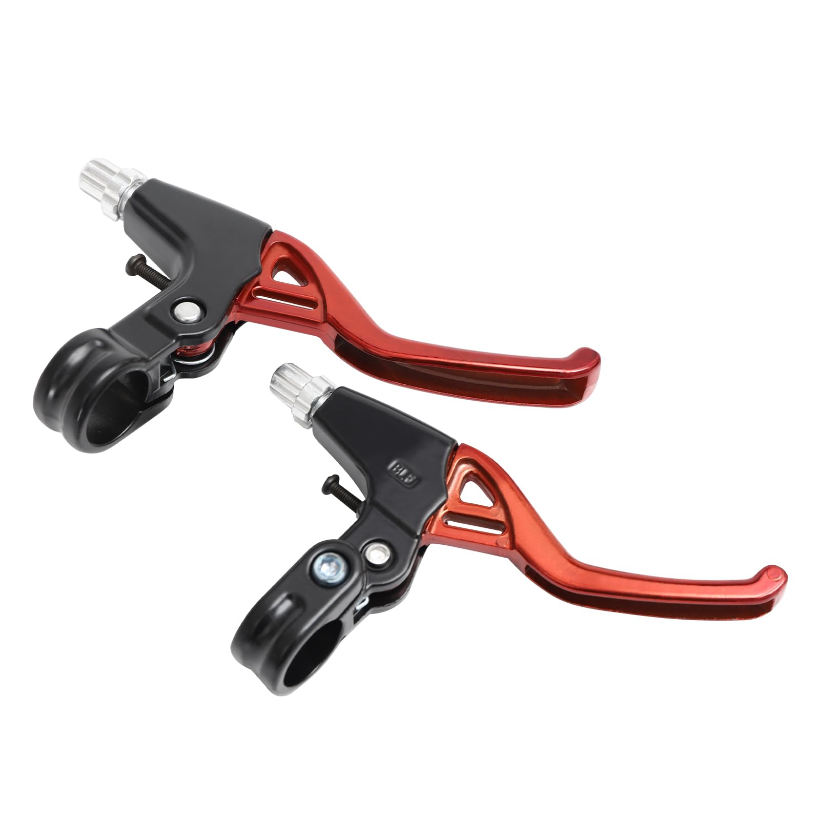 Universal Full Aluminum Alloy Bicycle Brake Levers - 1 Pair for Road Bike, MTB, BMX & Mountain Cycling | Lightweight & Durable Brake Handles for Smooth Stopping | Perfect for Commuting, Trail Riding & Urban Cycling (Red)