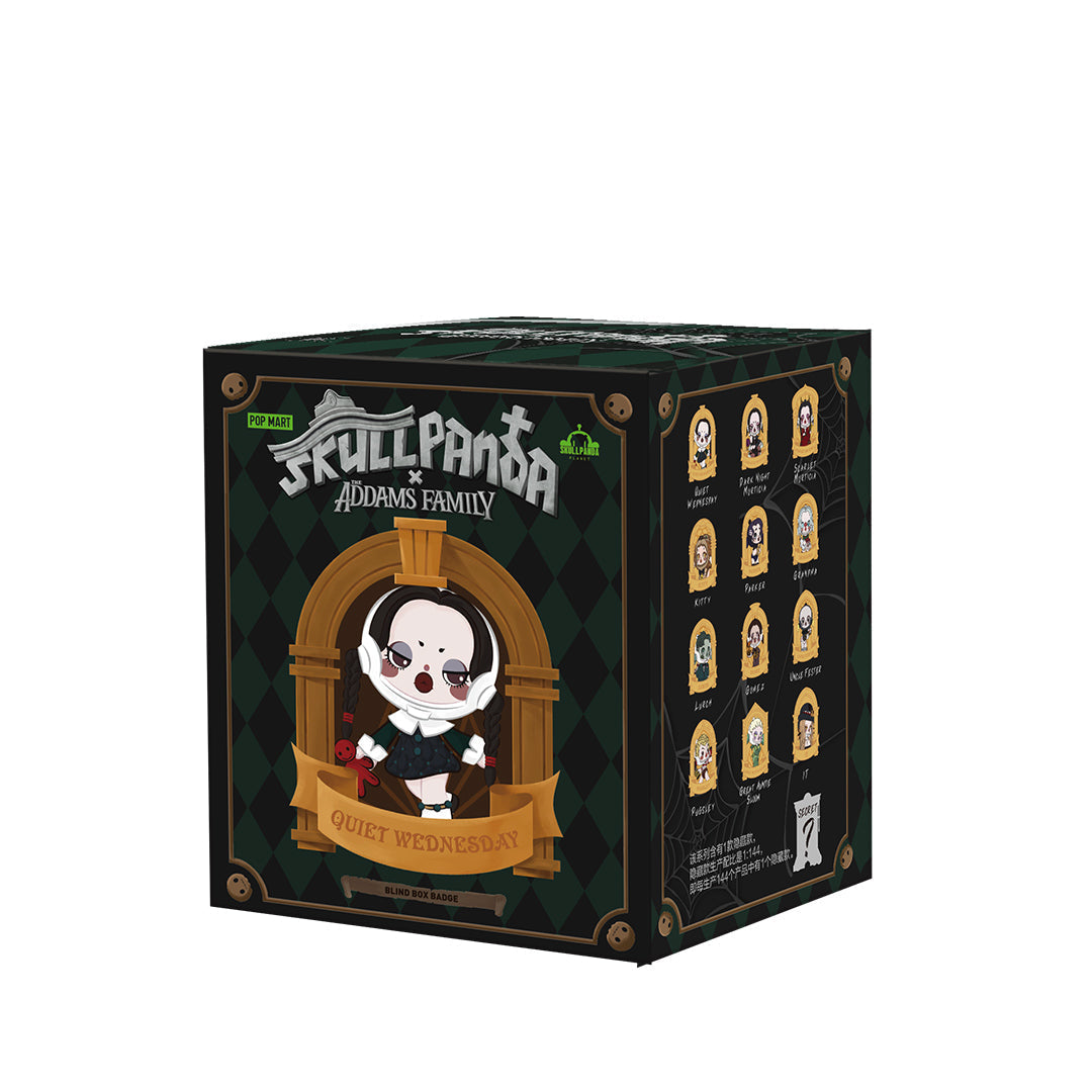 POP MART SKULLPANDA The Addams Family Series Enamel Pin Badge Blind Box - Collectible Mystery Pins for Fans, Gifts & Cosplay Accessories