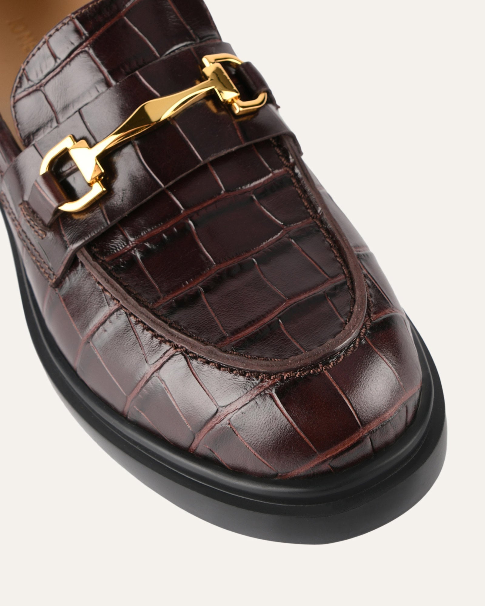 Julio Genuine Leather Loafers for Men - Chocolate Brown Crocodile Embossed Slip-On Shoes - Comfortable & Stylish for Business, Casual, and Office Wear