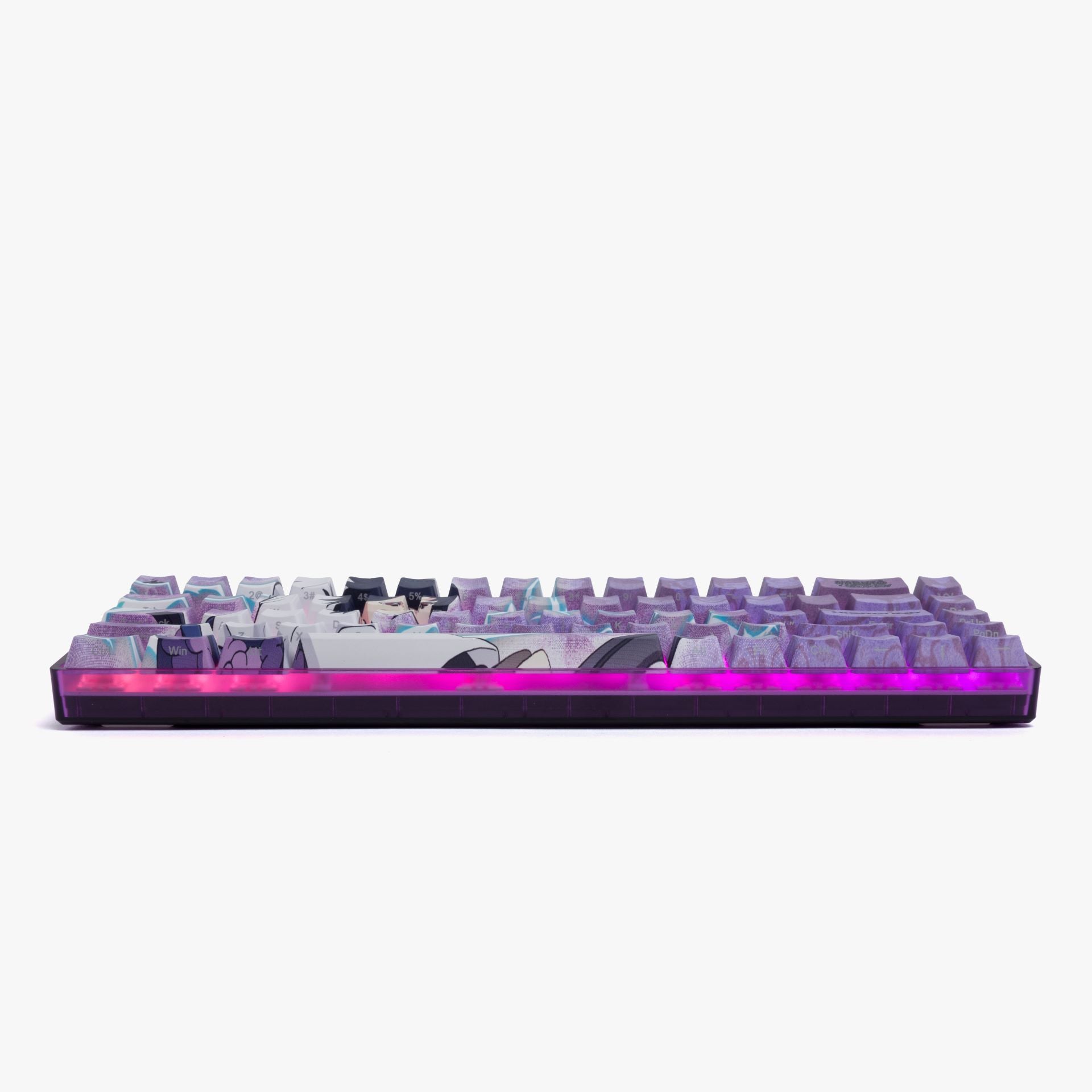 Naruto x HG Basecamp 65HE Mechanical Keyboard - Sasuke Uchiha Themed - Perfect for Gaming, Typing & Anime Fans Workspace Setup