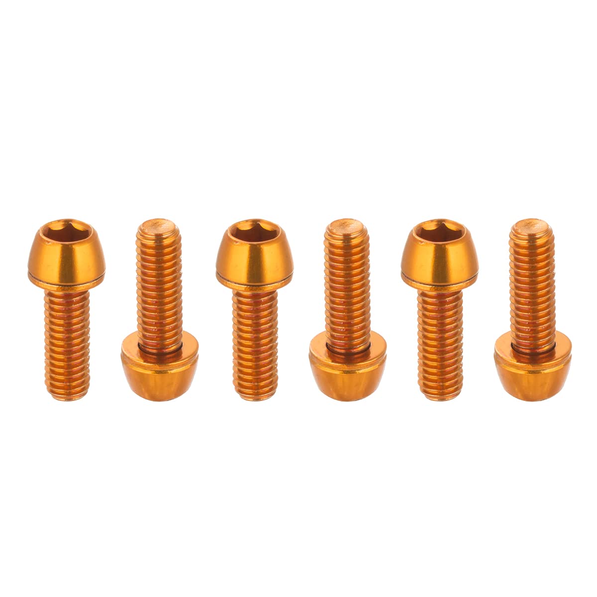 Chooee M6x18mm Mountain Bike Disc Brake Caliper Bolts - 6Pcs MTB Disc Brake Adapter Bolts (Red, Blue, Orange, Green, Rainbow, Black) - Perfect for Bike Repair & Maintenance, Cycling Upgrades, and Off-Road Adventures