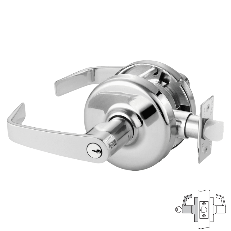 Corbin Russwin CL3855 NZD Classroom Cylindrical Lever Lockset - Newport Lever Design, L4 Keyway, Keyed Random - Ideal for School Doors, Office Security & Commercial Buildings
