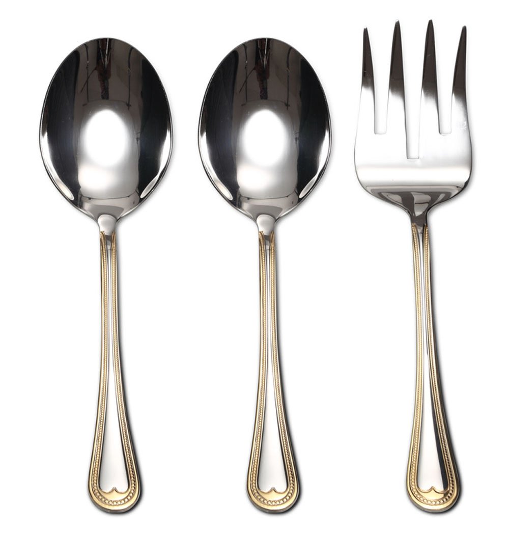 75-Piece Soderini Luxury 18/10 Stainless Steel Flatware Set - 24K Gold-Plated Cutlery with Cherry Wood Case (Service for 12) - Perfect for Dinner Parties, Weddings & Formal Dining